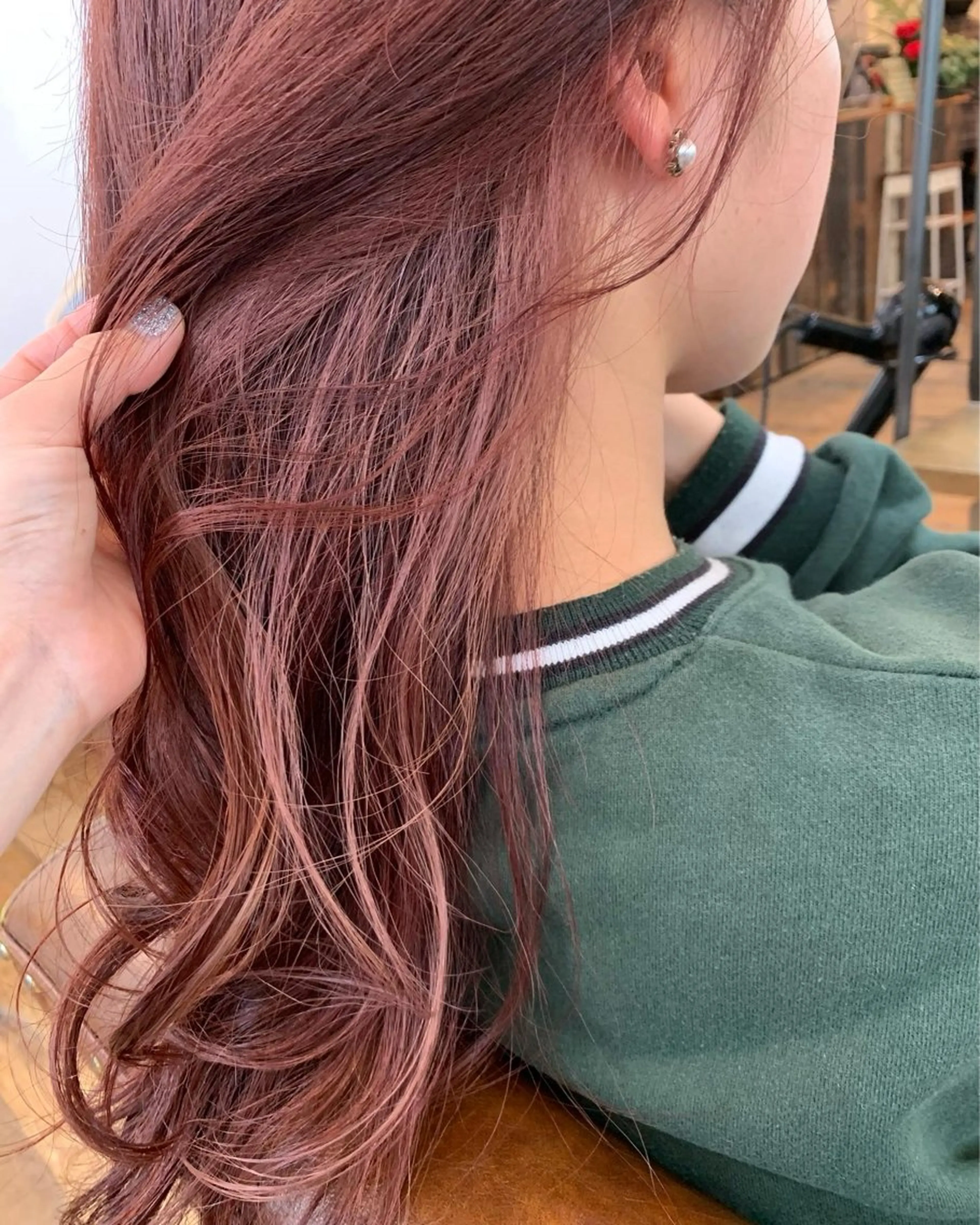 セミロング カラー ブリーチ ハイライトカラー ハイライト リピーター多数🌟 メンズ限定 松本理沙のヘアスタイル