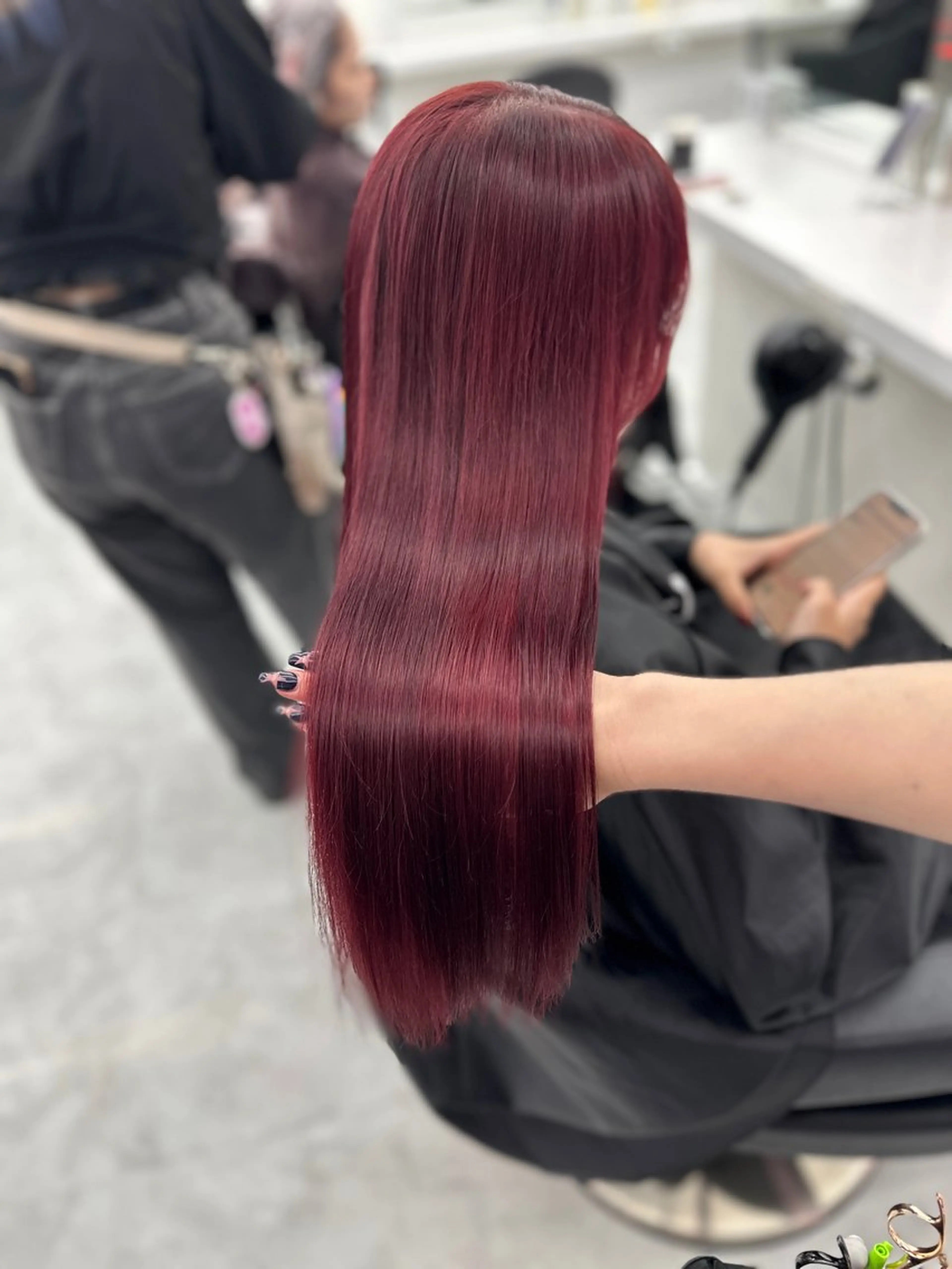 ロング カラー パーマ ヘアアレンジ メンズ キッズ ♥️韓国ヘア レイヤー♥️ゆりのヘアスタイル