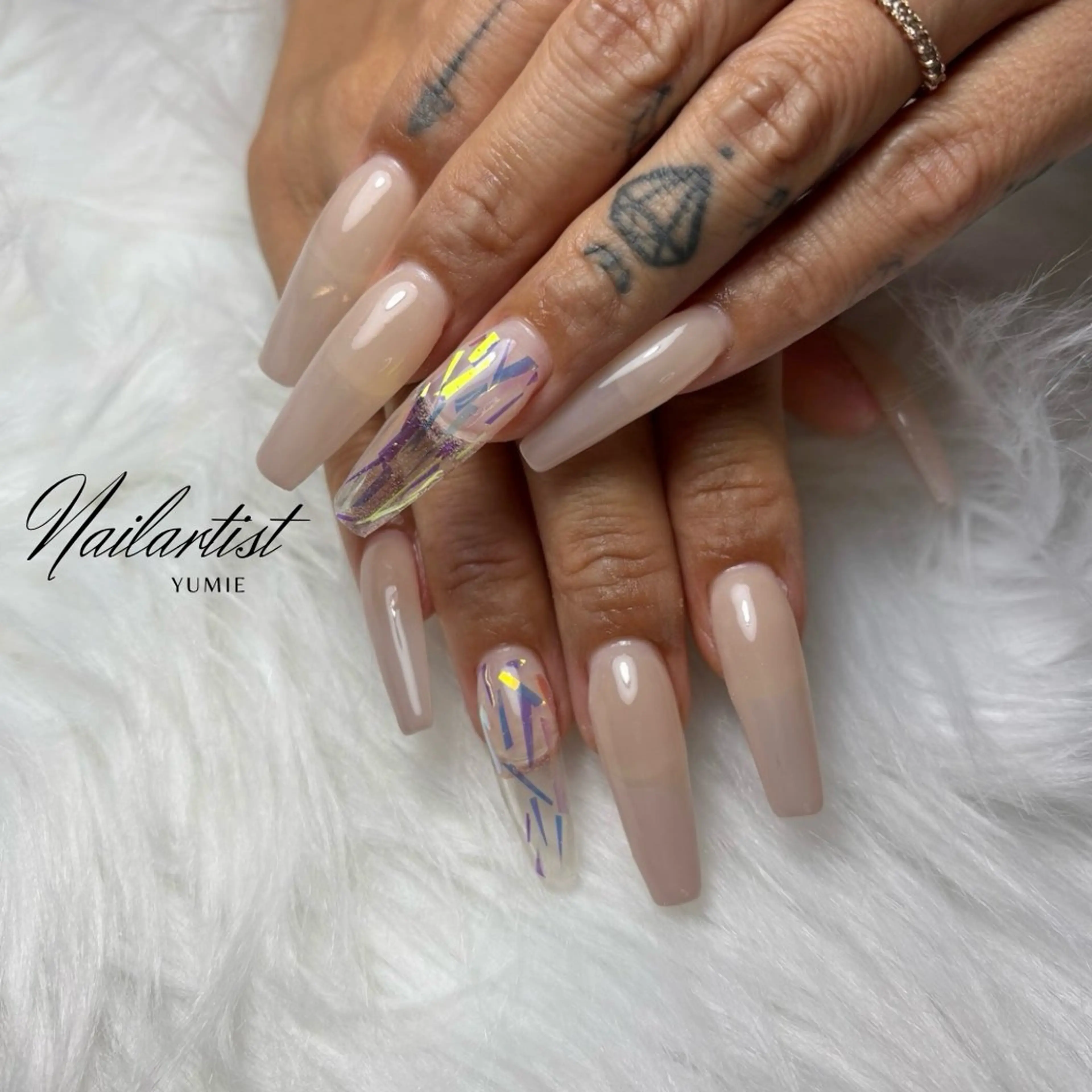 ネイル 長さ出し シンプルネイル ネイルチップ ハンドネイル Setsalon Churaku Nailist Yumie所属・【沖縄市安慶田】 🤍Yumieのネイルデザイン