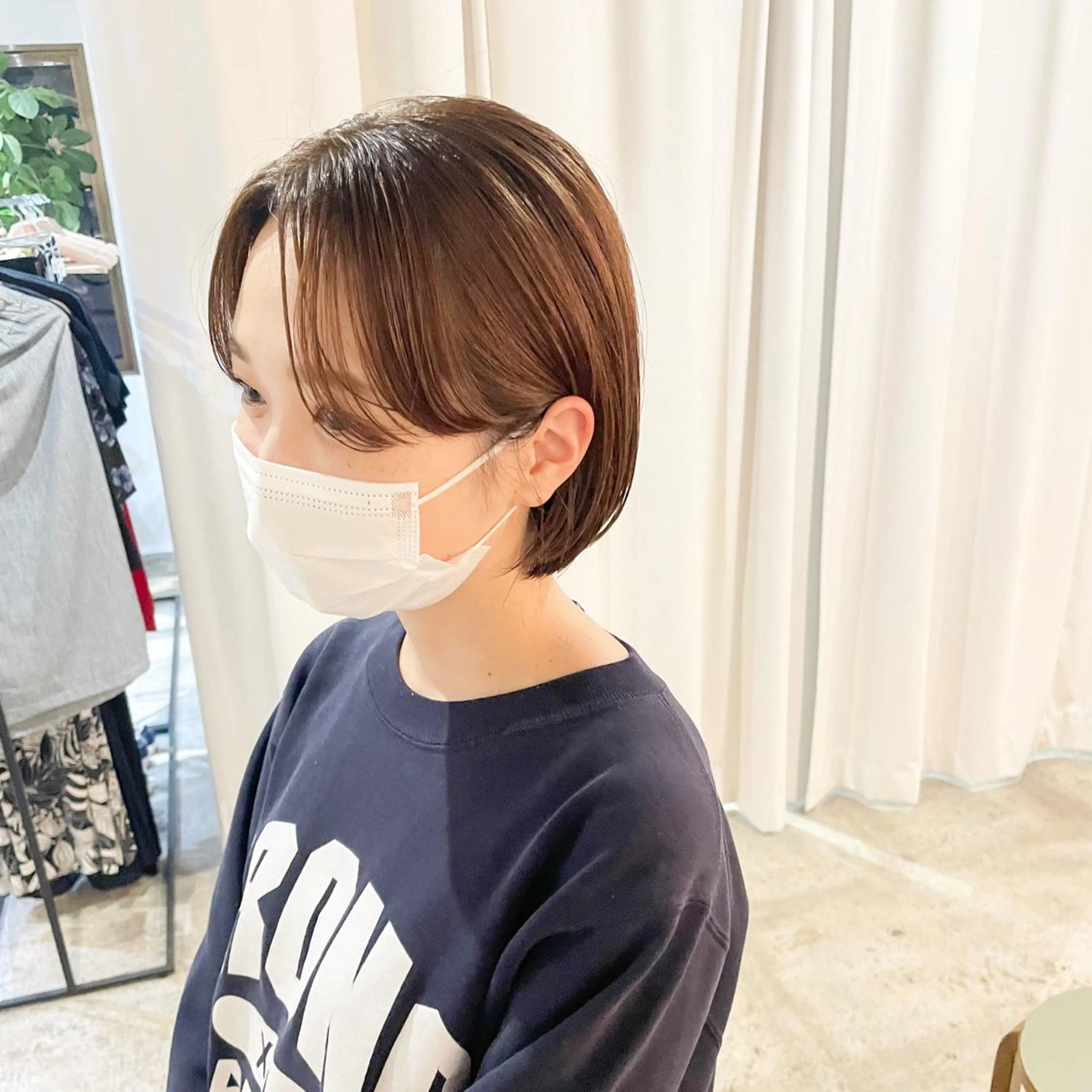 ショート カラー ボブ サイドバング カット ヘアカラー トリートメント Takuma Suzuki中目黒のヘアスタイル