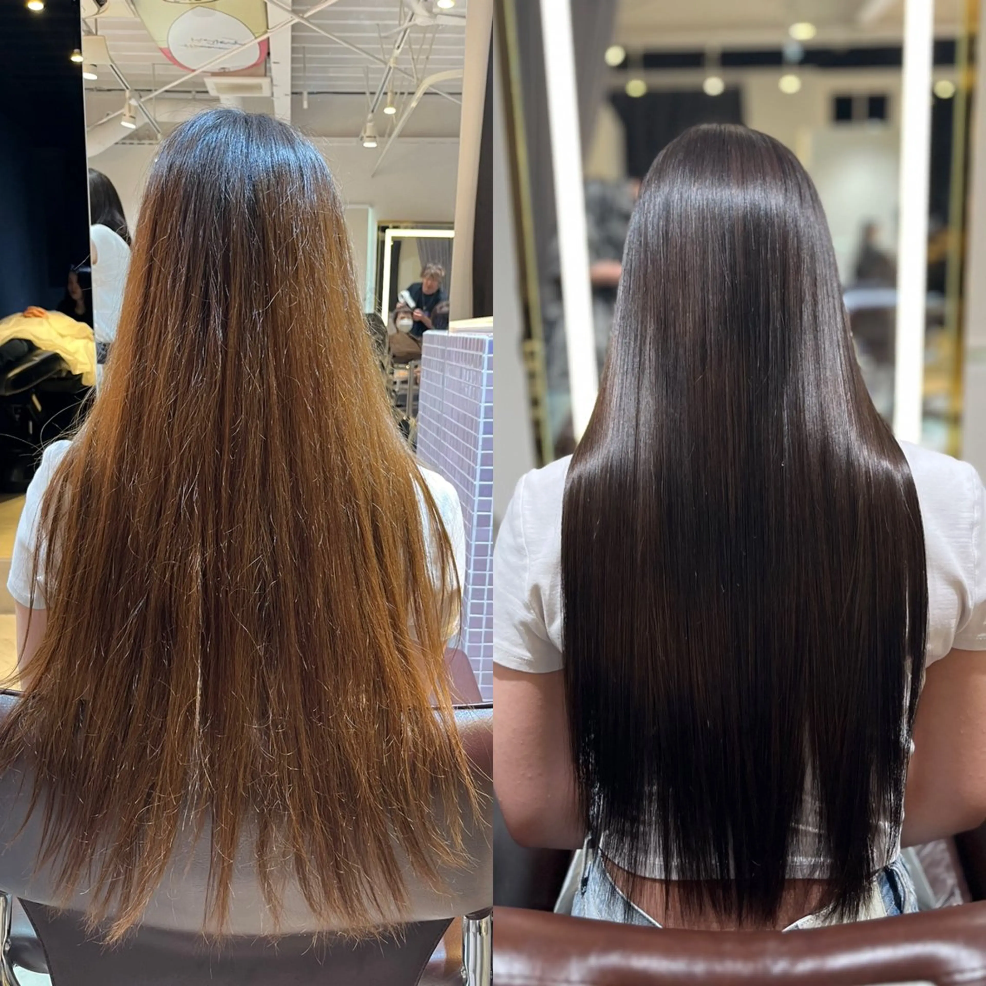 ロング カラー 縮毛矯正 トリートメント 髪質改善･縮毛矯正 特化･ユウシンのヘアスタイル