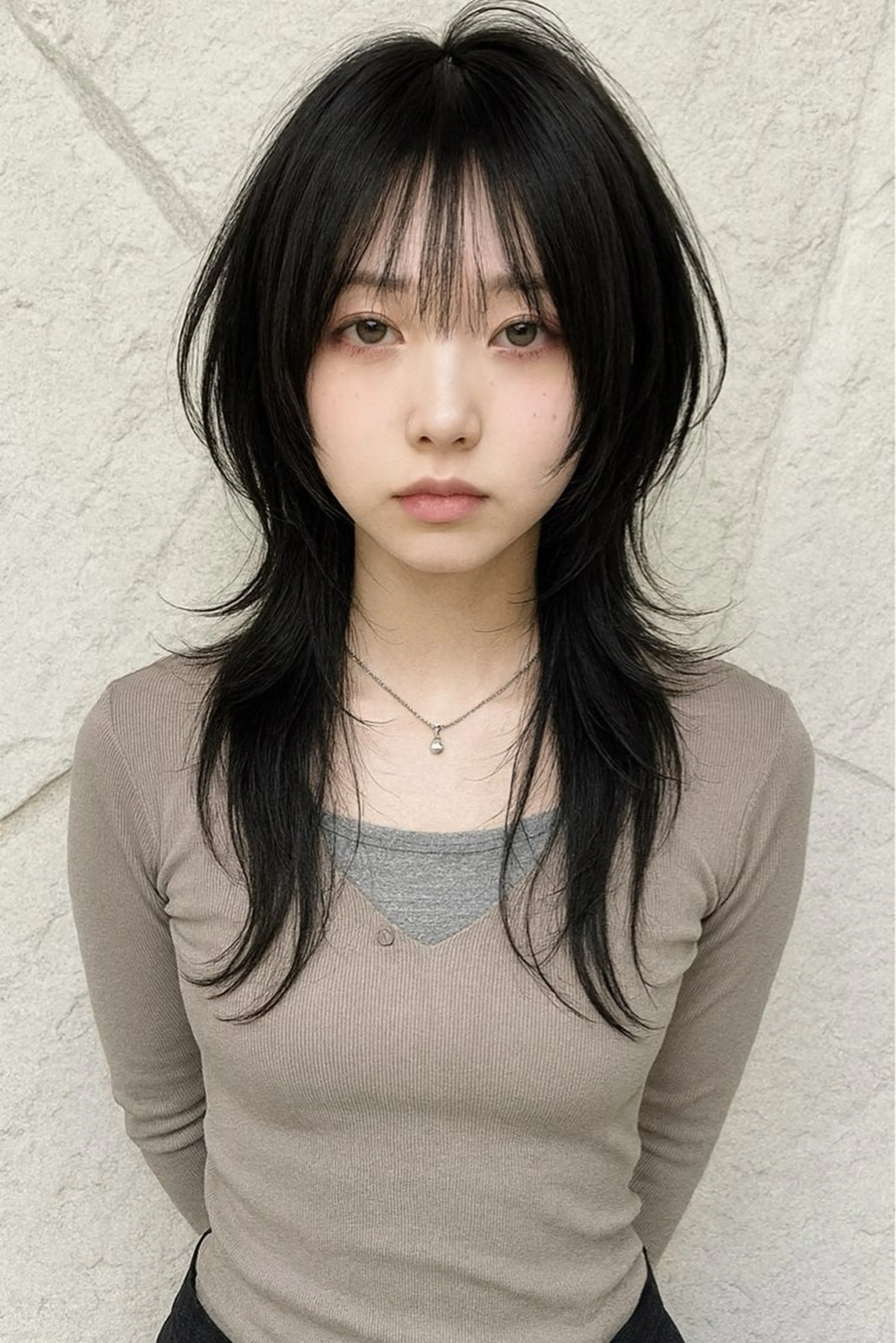 ロング 顔まわりレイヤー ハッシュカット ハイレイヤー 韓国風ヘア レイヤーカット Sea Shinjuku所属・ハッシュカット/ レイヤー/TERUのヘアスタイル