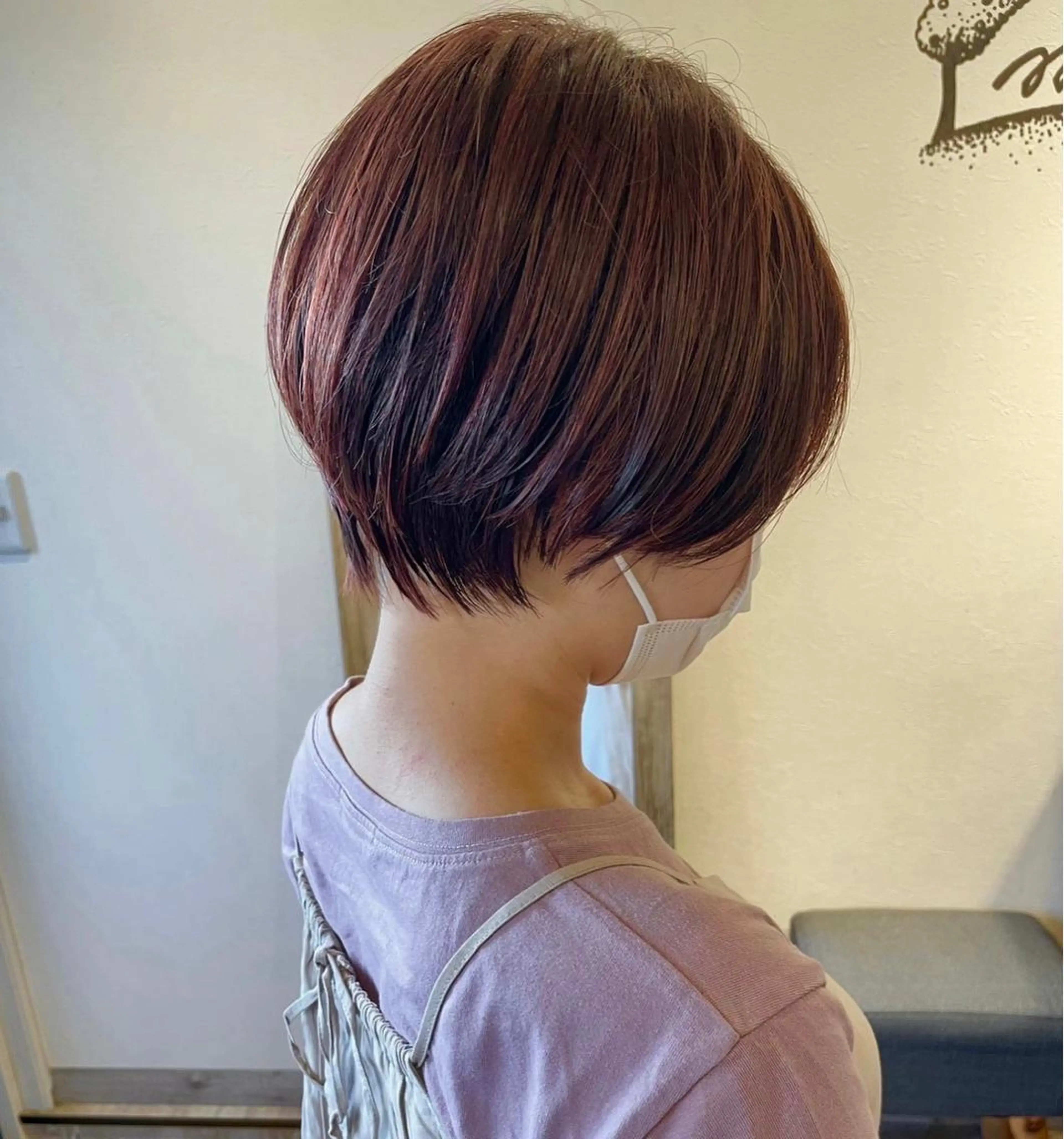 ショート カラー ピンクカラー 💐美しいショート× パーマ💐早坂駆留のヘアスタイル