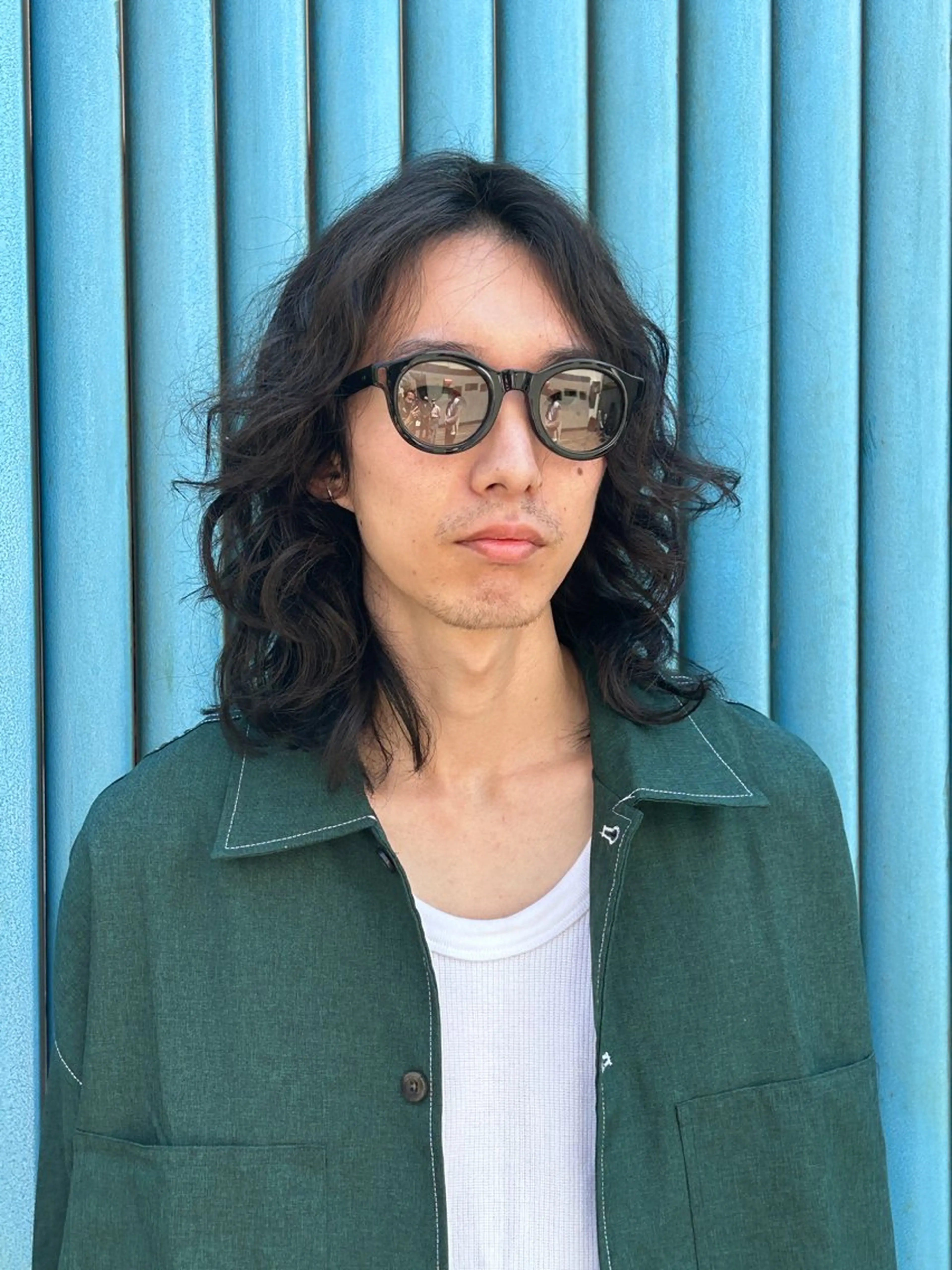 ロング パーマ メンズ メンズパーマ くせ毛 ロング メンズパーマ ジンのヘアスタイル