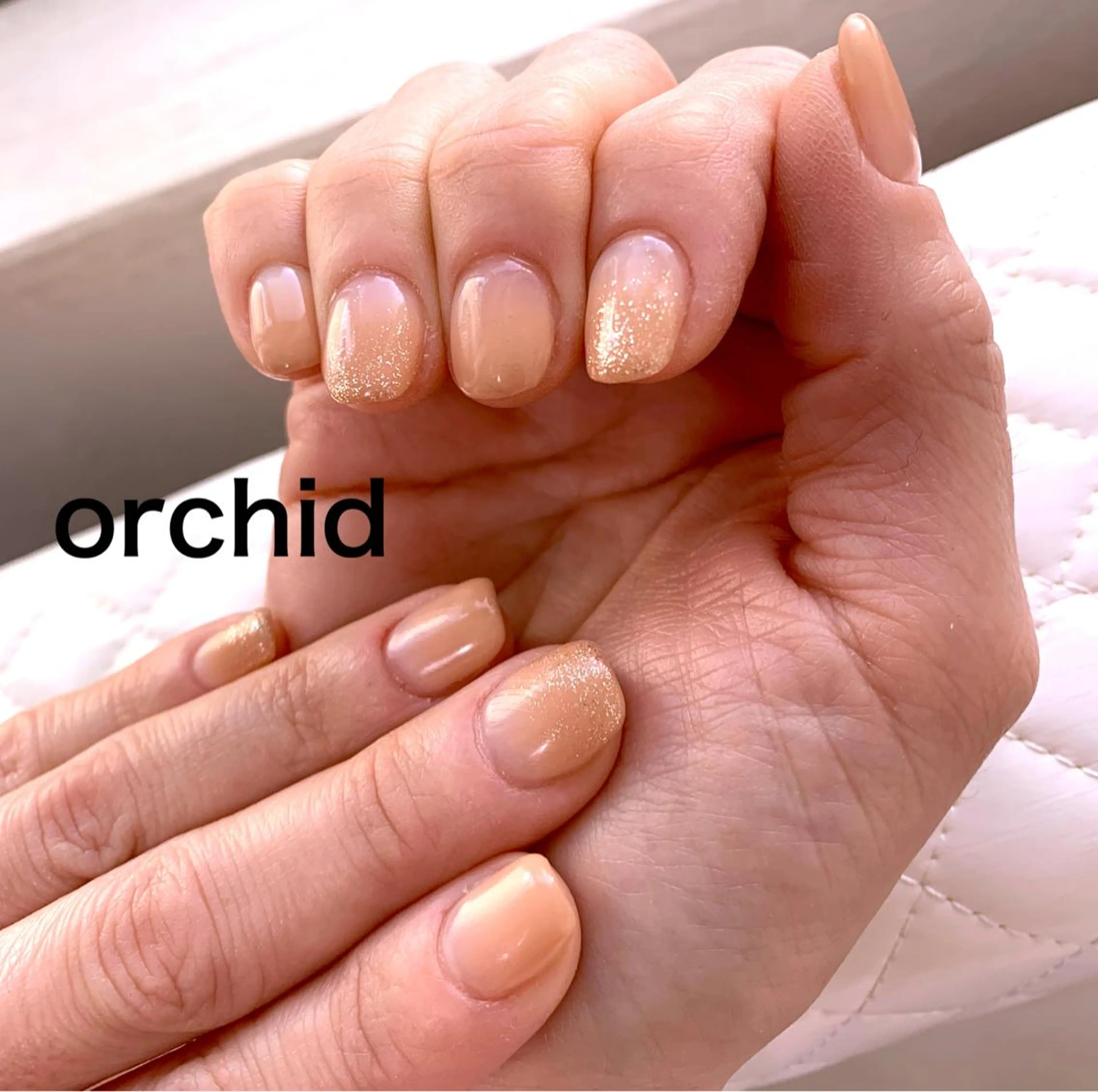 ネイル グラデーション ラメ(グリッター) オフィスネイル orchid ♡オーキッドのネイルデザイン