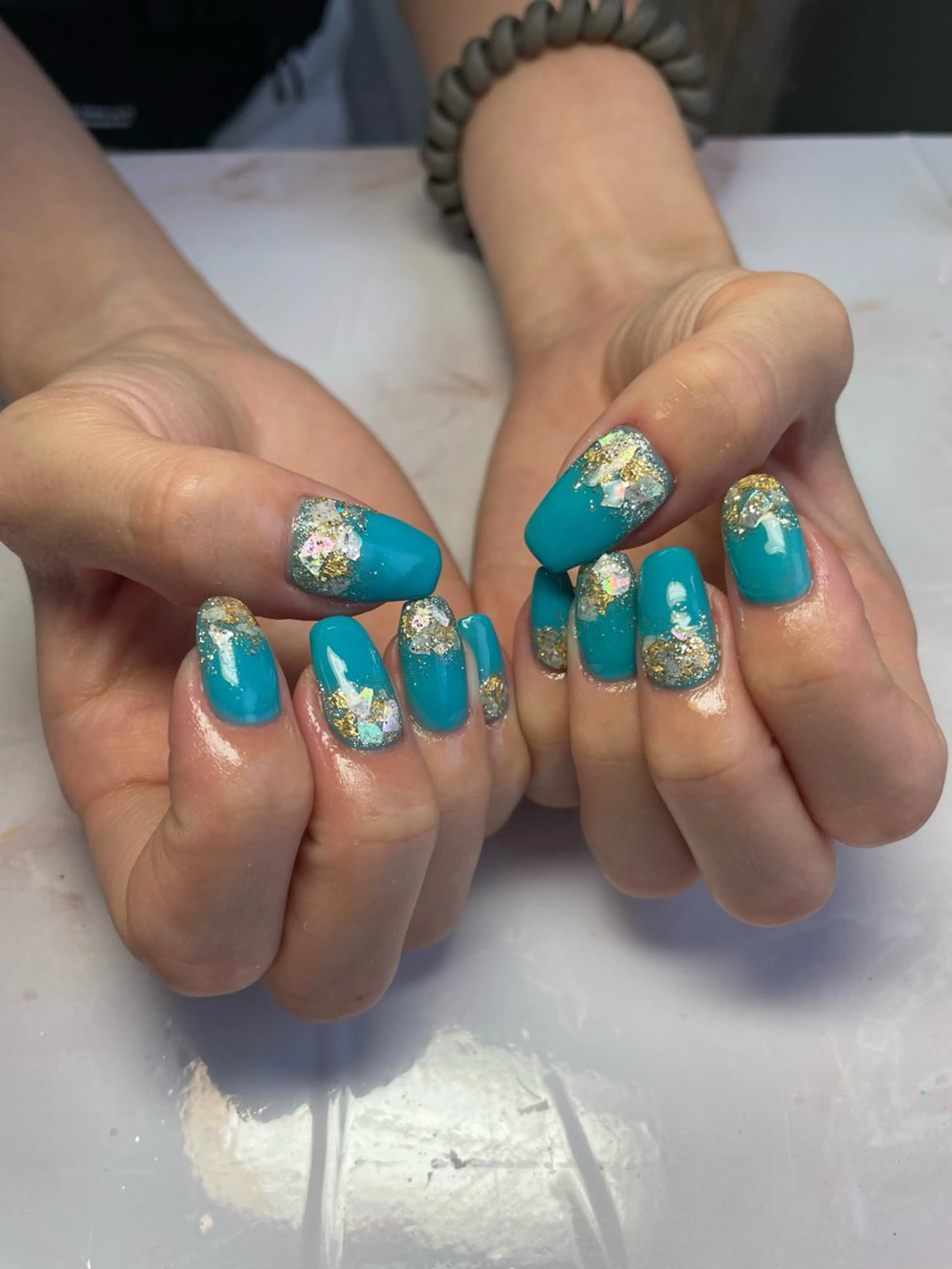 ネイル ブルー ハンドネイル nail ayacaのネイルデザイン