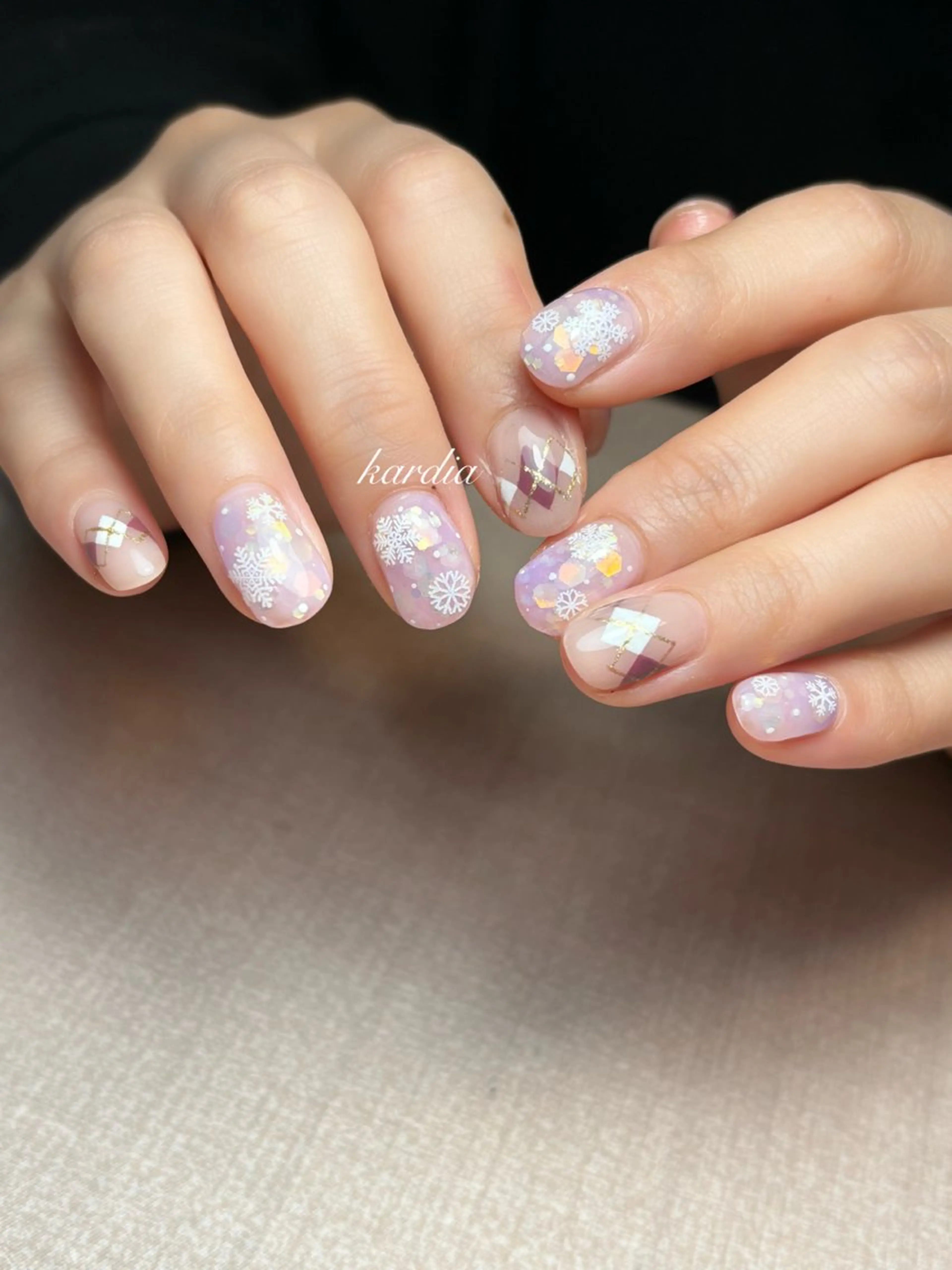 ネイル ハンドネイル καρδιά -ｶﾙﾃﾞｨｱ-のネイルデザイン