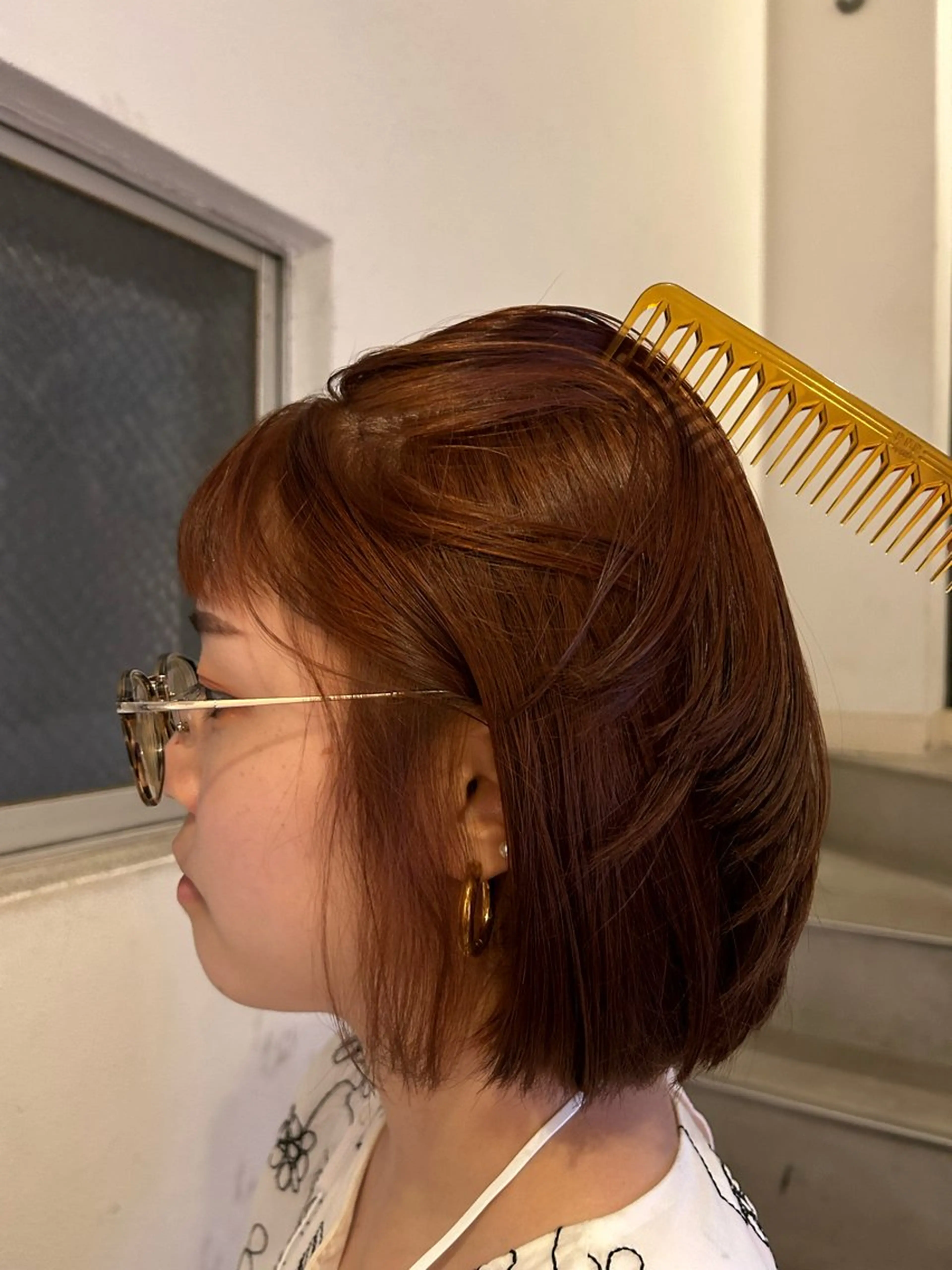 ロング カラー オレンジ テラコッタ 愛結 暖色カラー🎀🩰のヘアスタイル