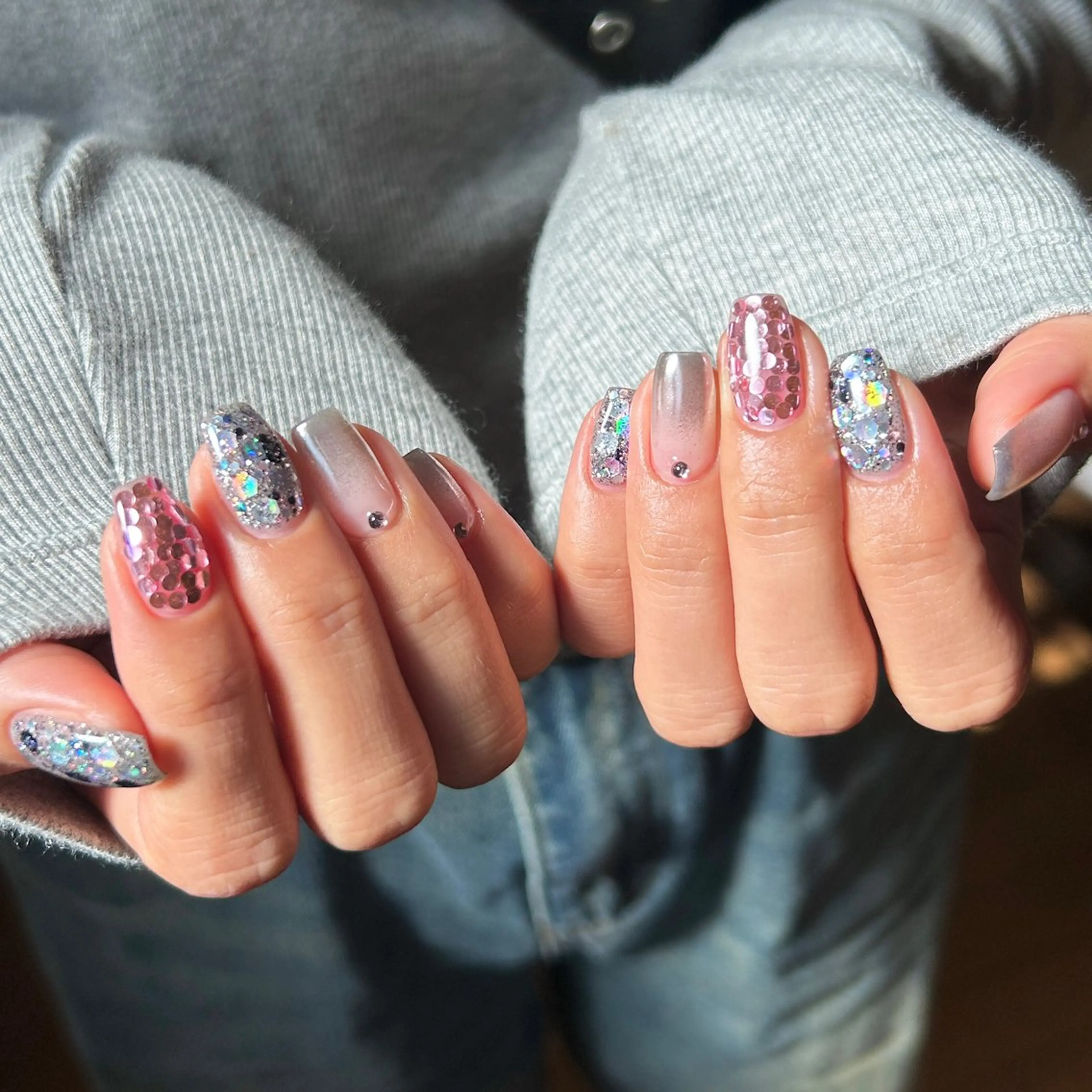 ネイル キラキラネイル lcoco nailのネイルデザイン