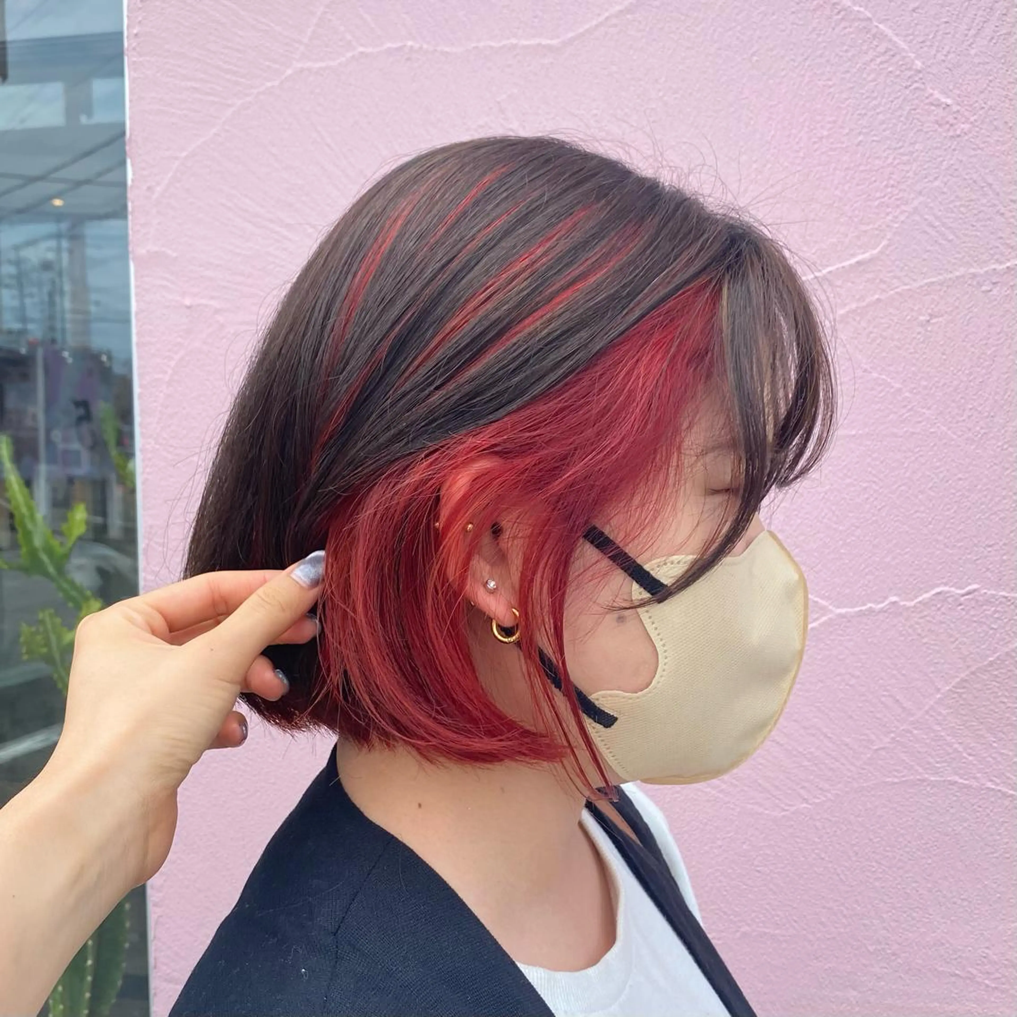 ミディアム カラー パーマ ヘアアレンジ メンズ メンズバレイヤージュ メンズブリーチ メンズハイライト メンズハイトーン メンズインナーカラー 杏凪💫 透明感カラーのヘアスタイル
