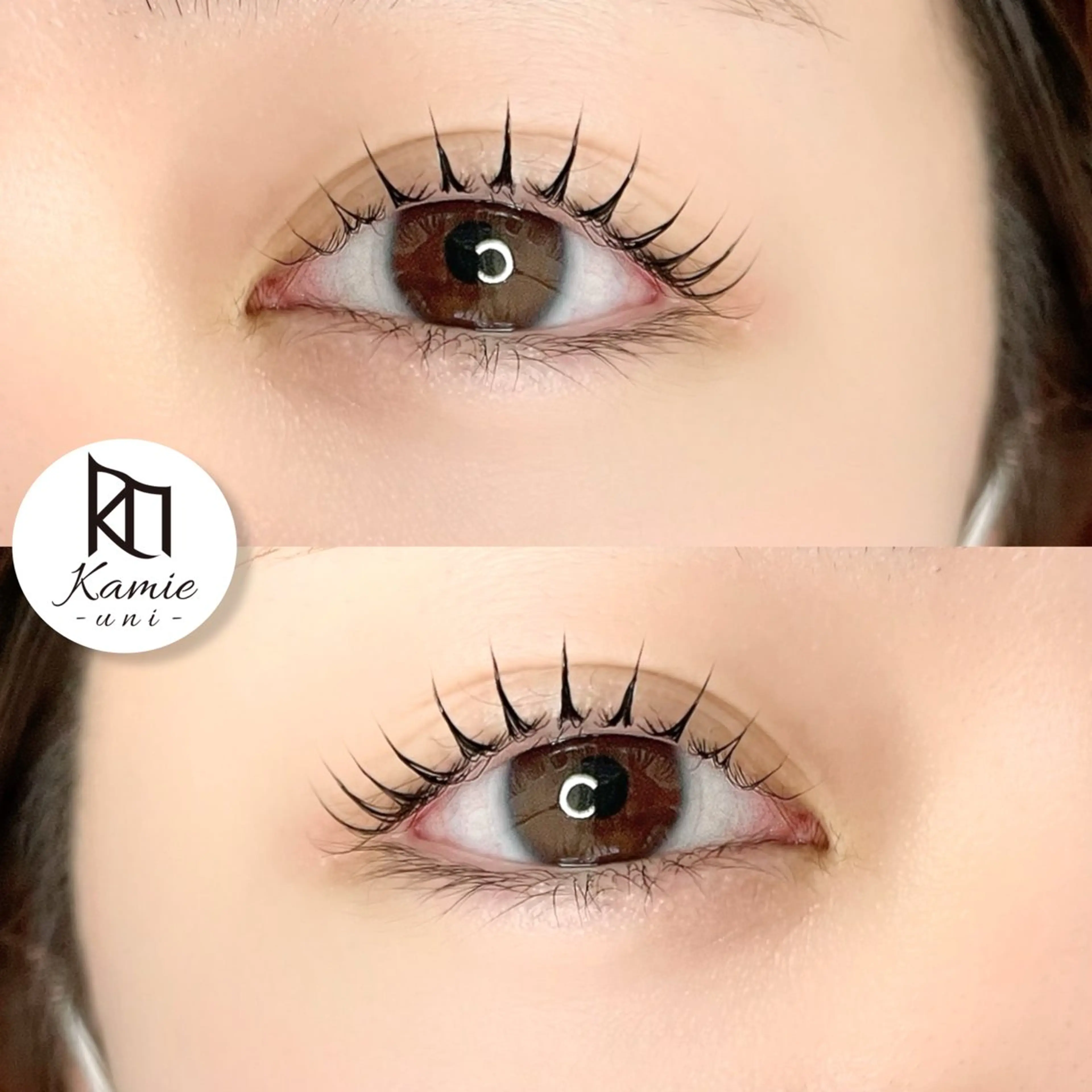 マツエク・マツパ 一重×まつ毛パーマ マツパ Kamie uni 原田のマツエク・マツパデザイン