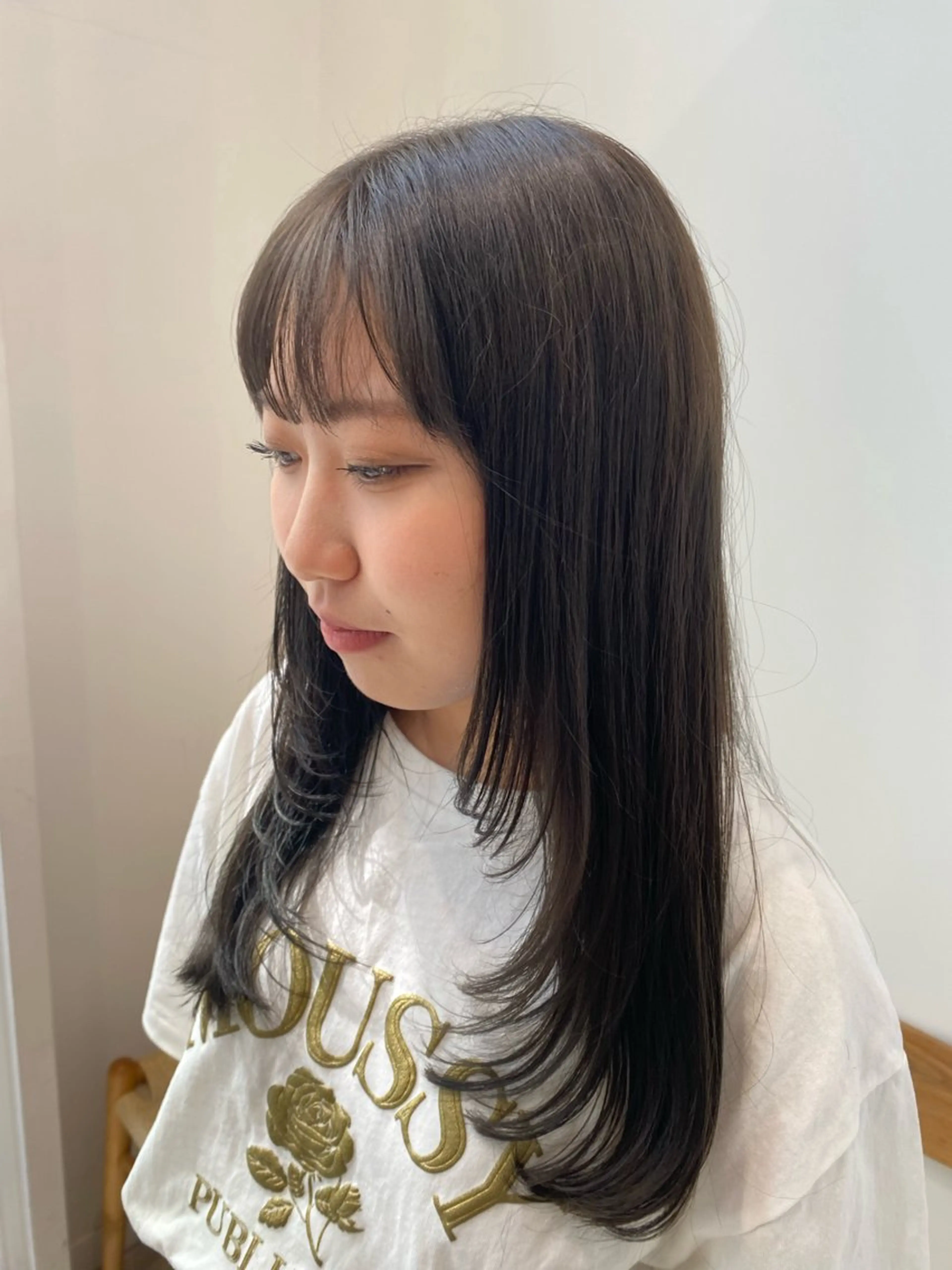 ロング カラー ベージュカラー オリーブベージュ レイヤーカット 🎀ブリーチなし 透明感🎀yuhiのヘアスタイル