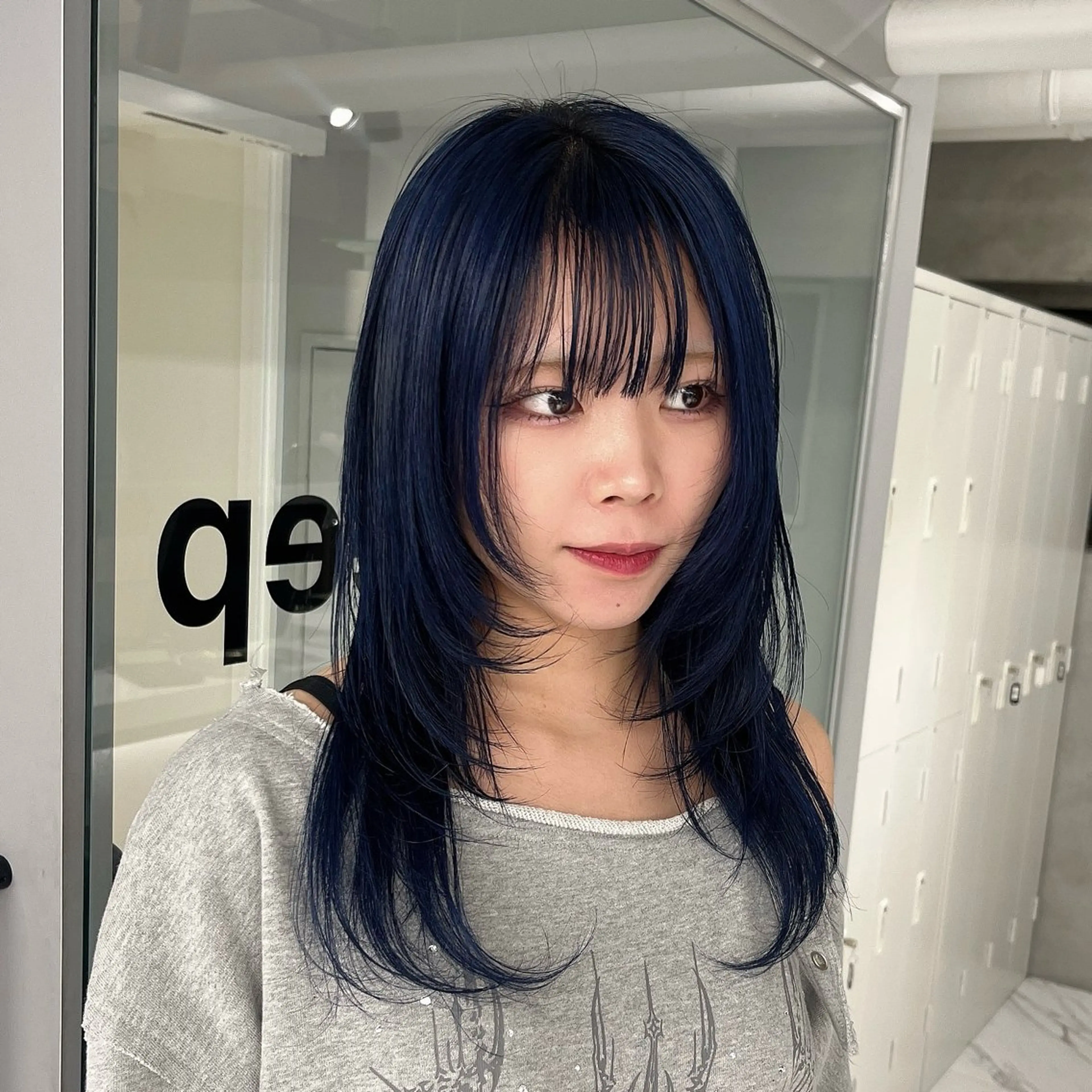 セミロング ハッシュカット カット りおな/エクステ /ミルクティーカラーのヘアスタイル