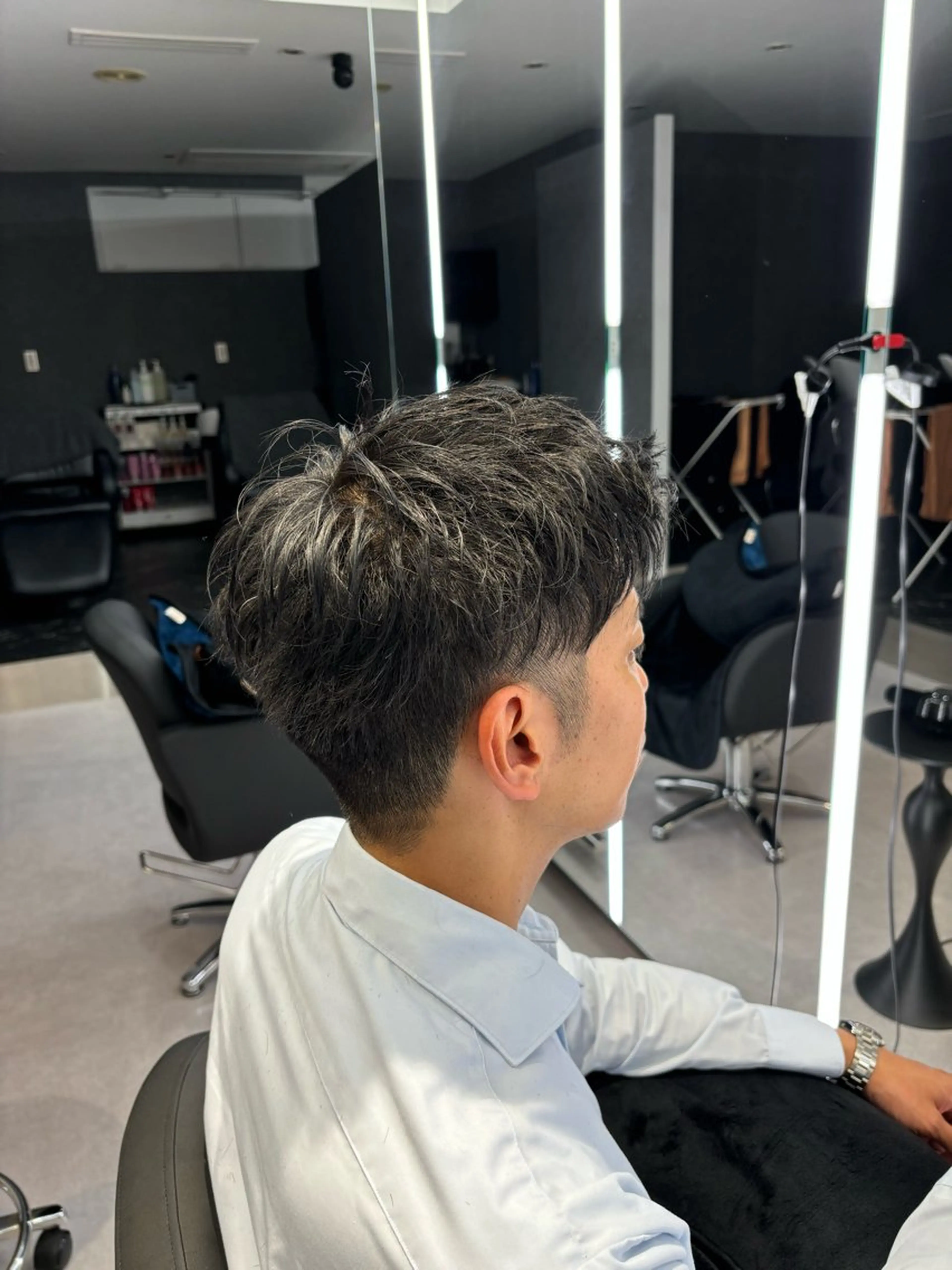 パーマ メンズ 韓国風メンズヘア 高森蓮のヘアスタイル