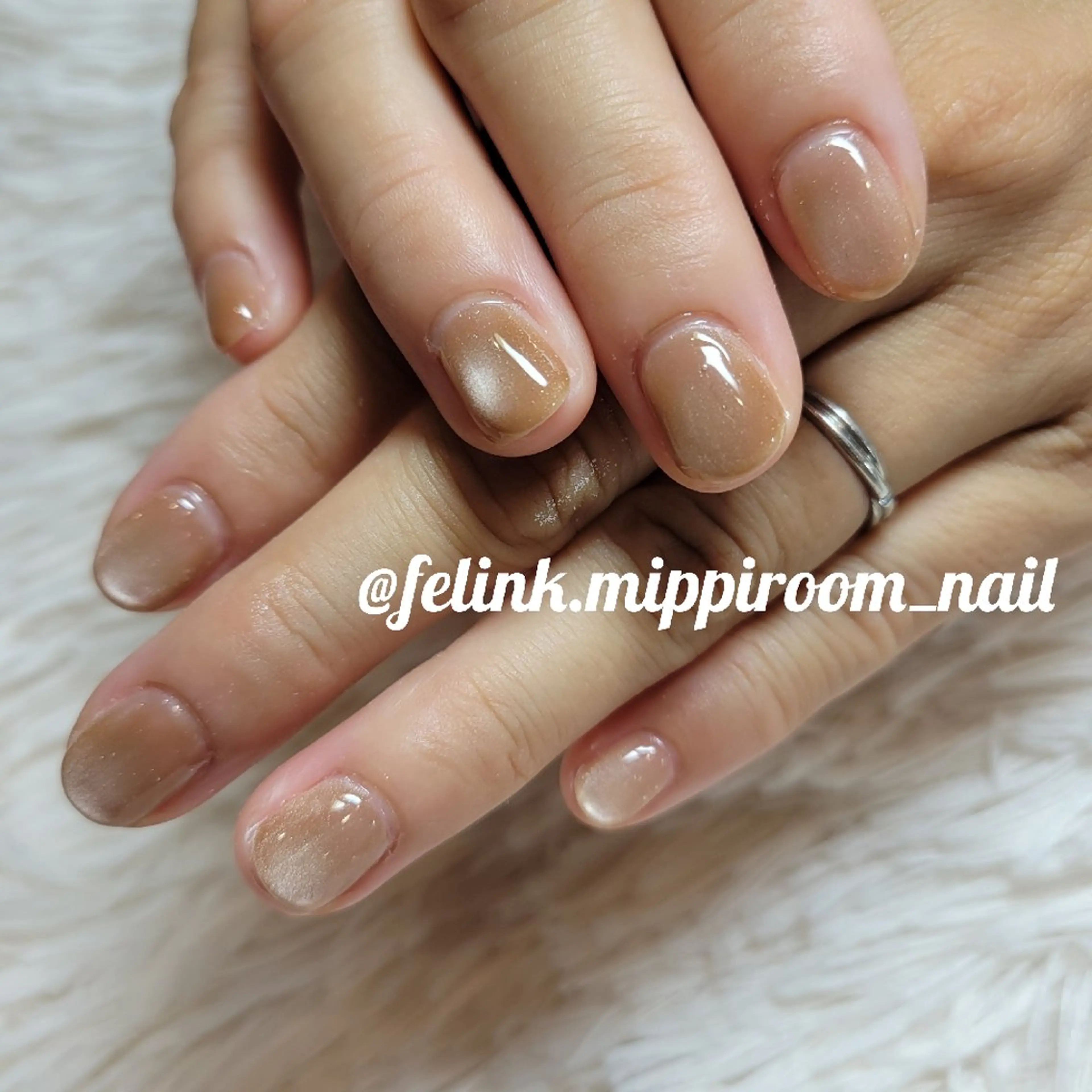 ネイル ブラウン マグネットネイル Nail&Eyelash ビューティーサロンFelink所属・felink  miyuki のネイルデザイン