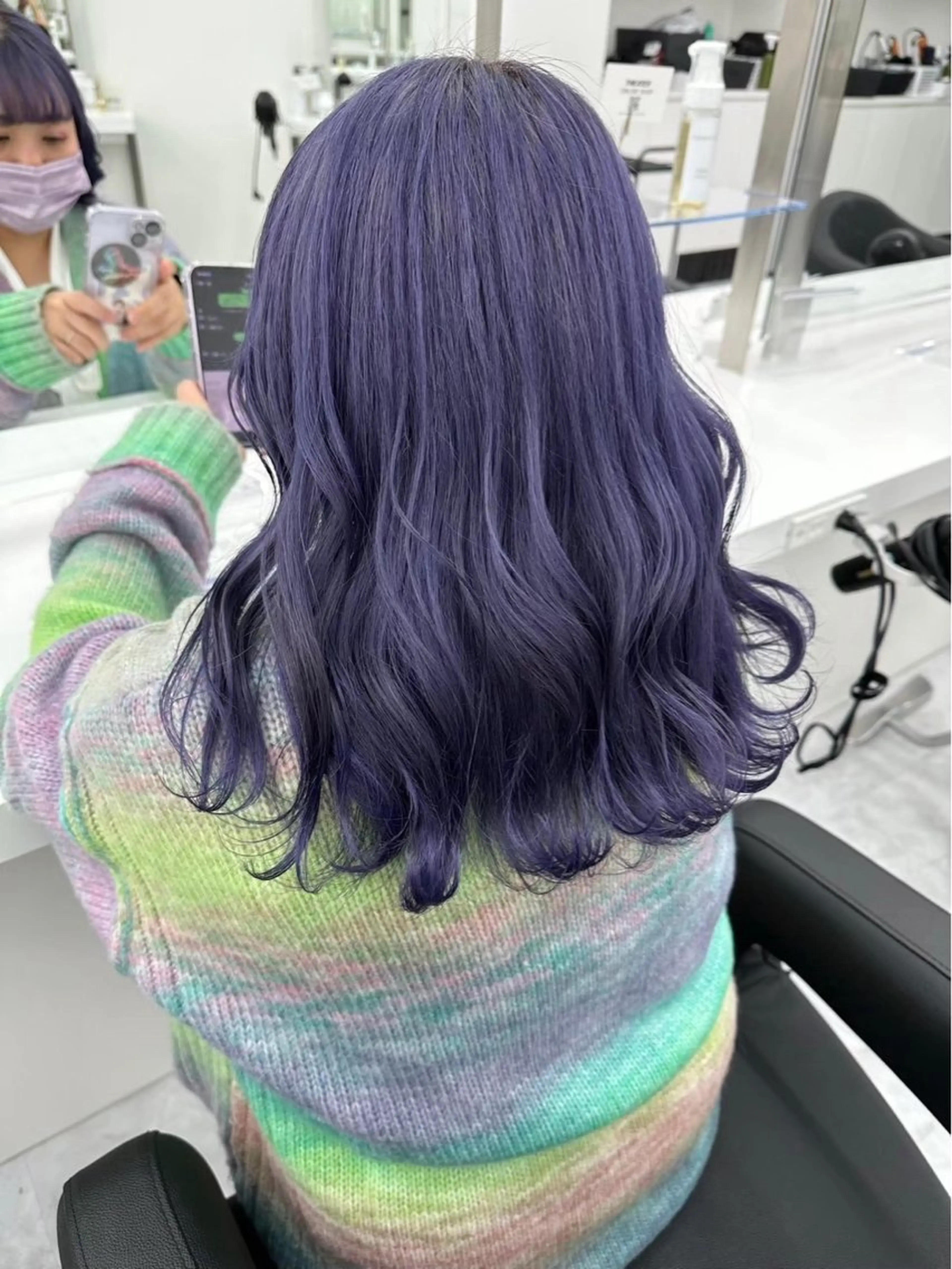 セミロング カラー 🖤ウルフ×ハイ トーン🖤KOYAのヘアスタイル