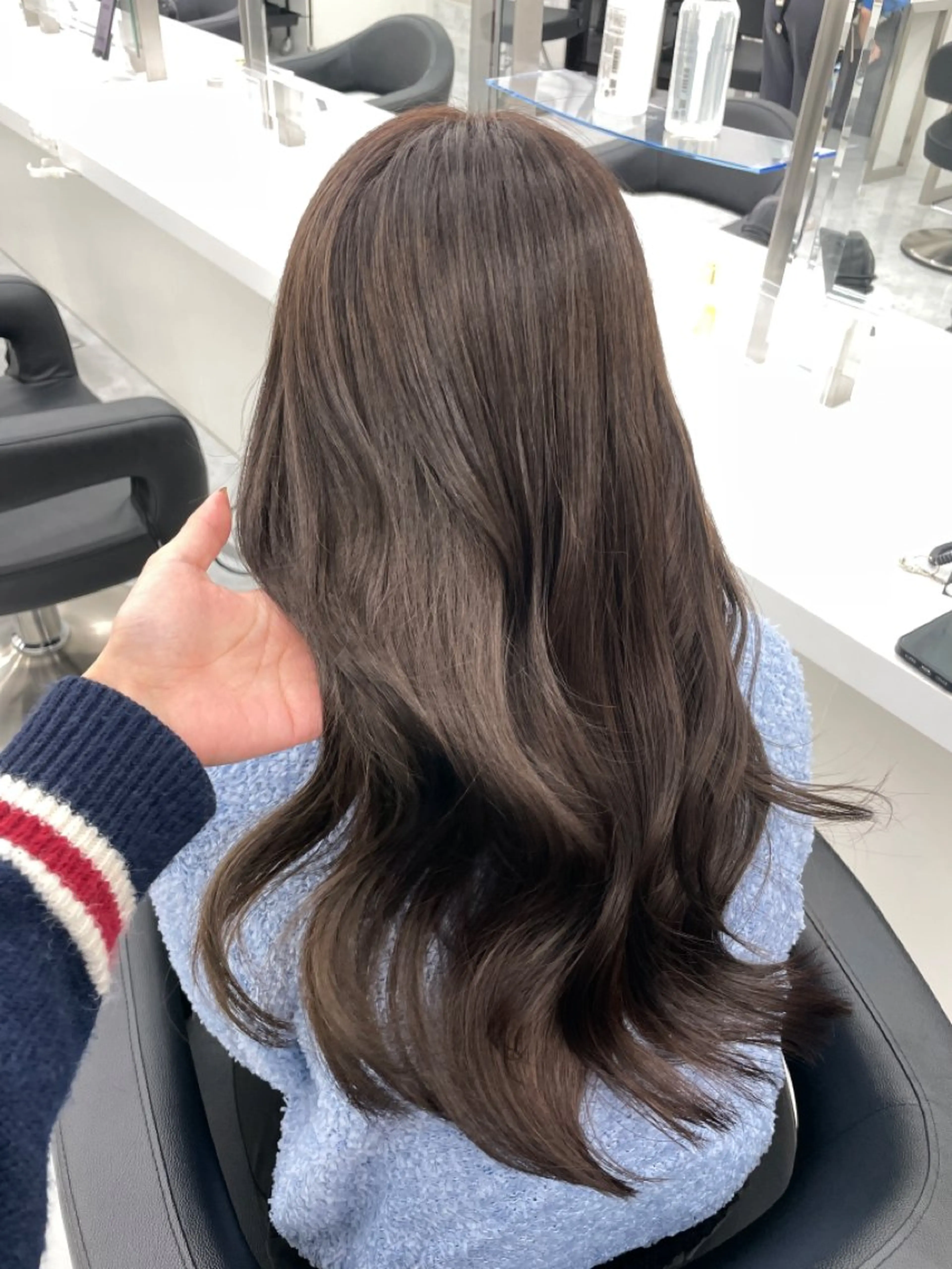 セミロング カット ヘアカラー トリートメント MOE 福岡韓国ヘア✧︎のヘアスタイル