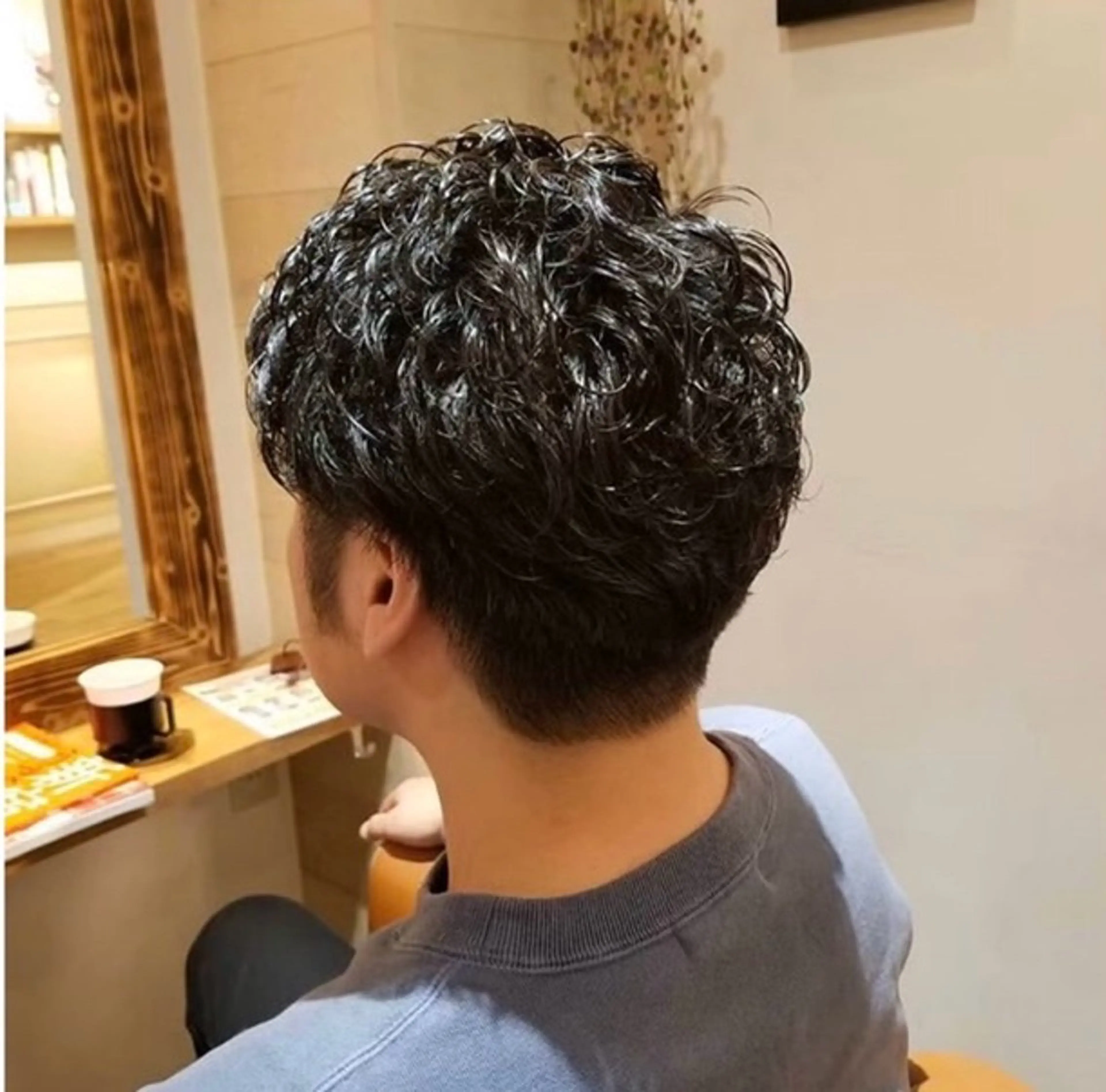 ショート メンズ メンズパーマ×ブリー チ/NORIのヘアスタイル