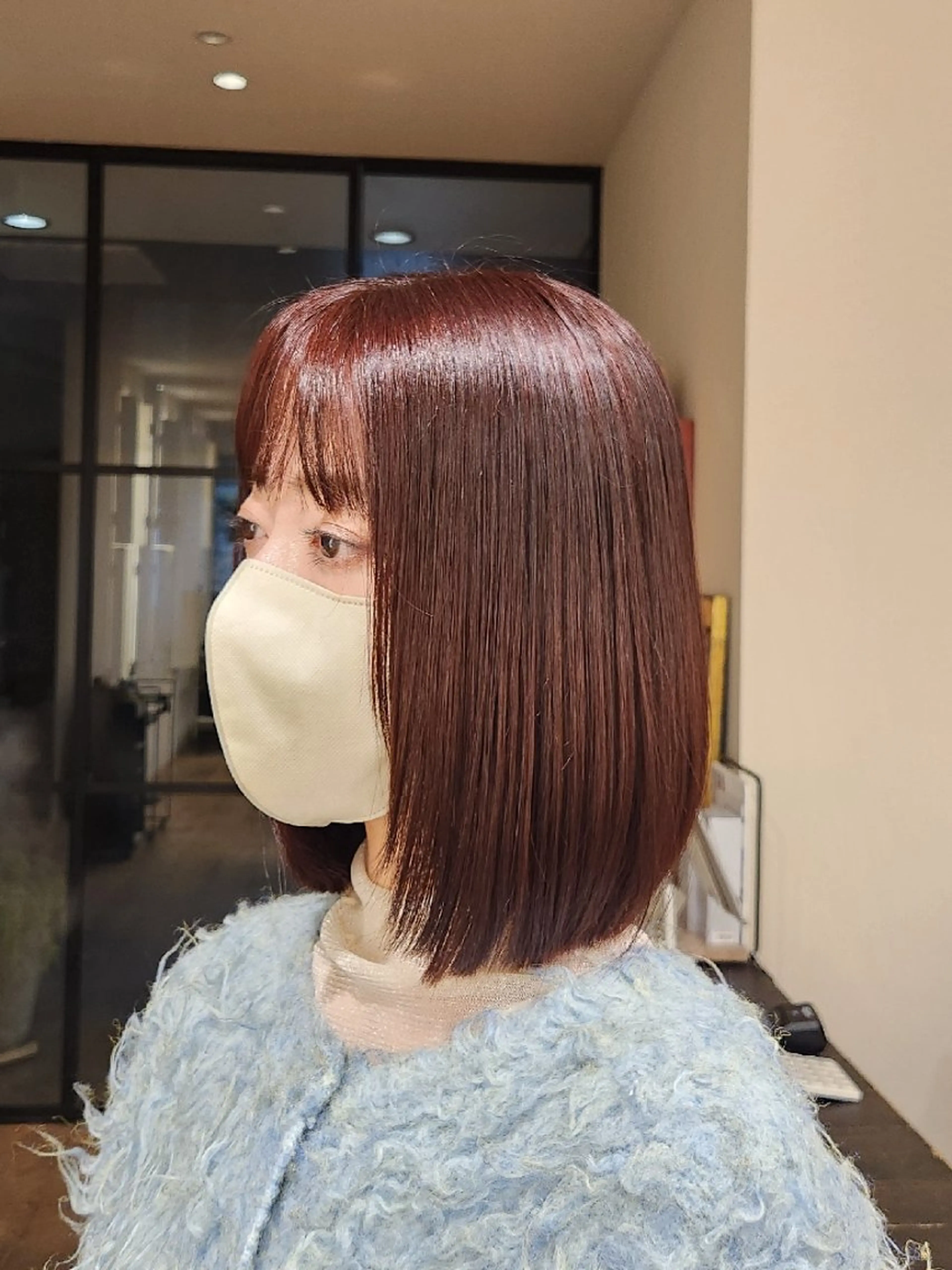 カラー ミディアム ブリーチ ブリーチなしカラー ピンクカラー ヘアカラー 青木 力のヘアスタイル