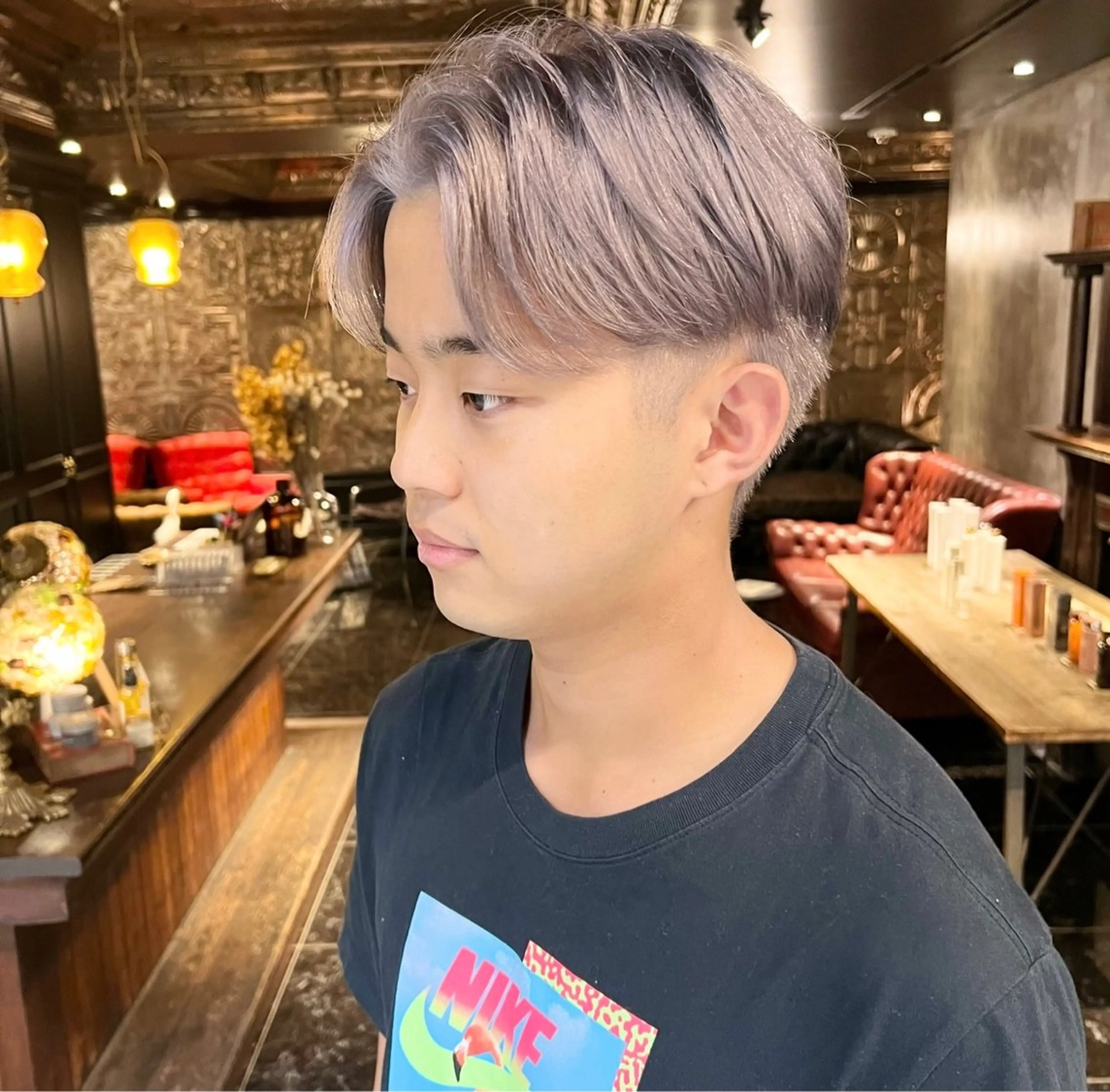 カラー メンズ メンズハイトーン ハイトーンカラー ラベンダーカラー シルバー ヘアカラー GO TODAY 原宿本店所属・🎁再現性を大事に /DAIKIのヘアスタイル
