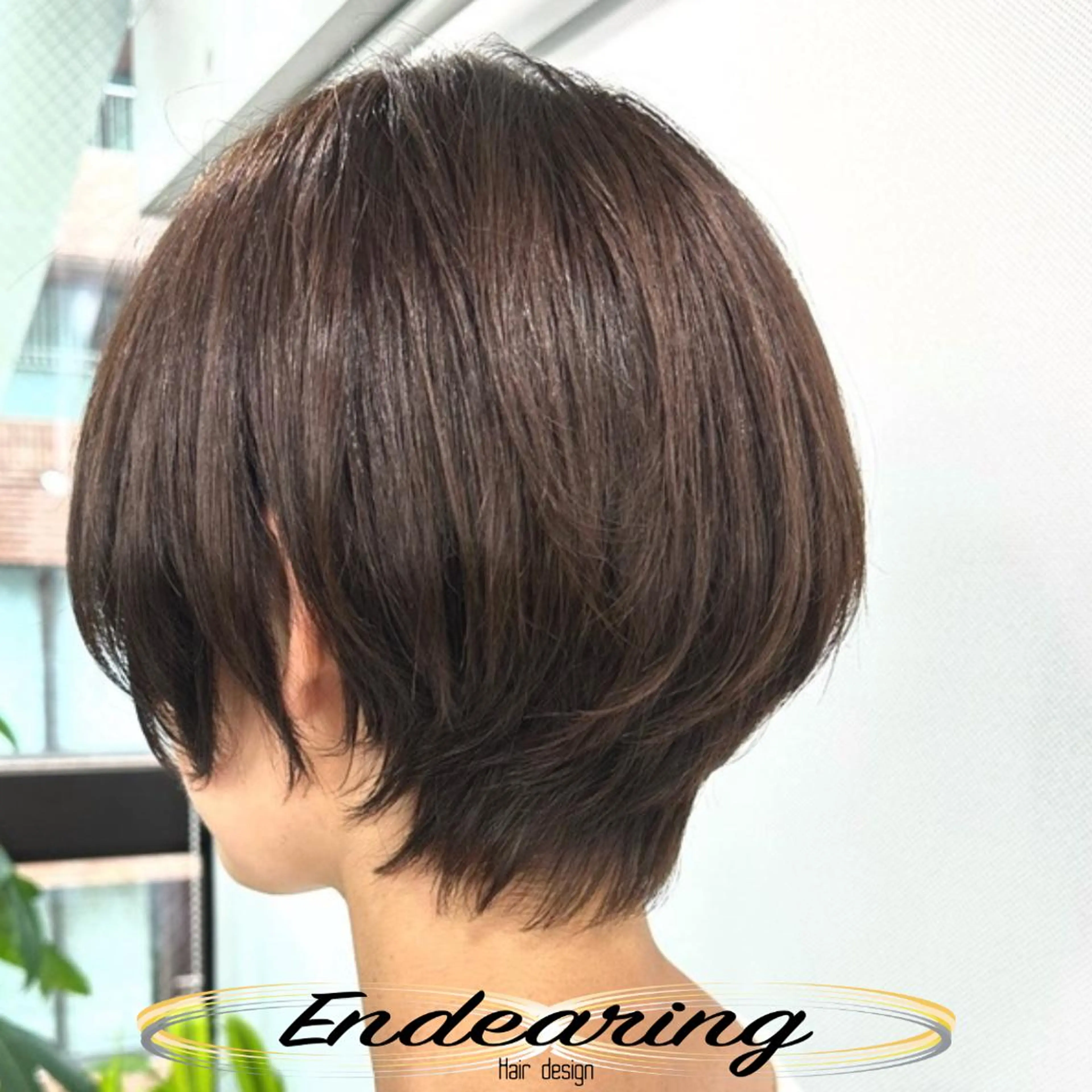 ショート ショートヘア 小顔カット カット ヘアカラー Endearing 銀座/レイヤーカットのヘアスタイル