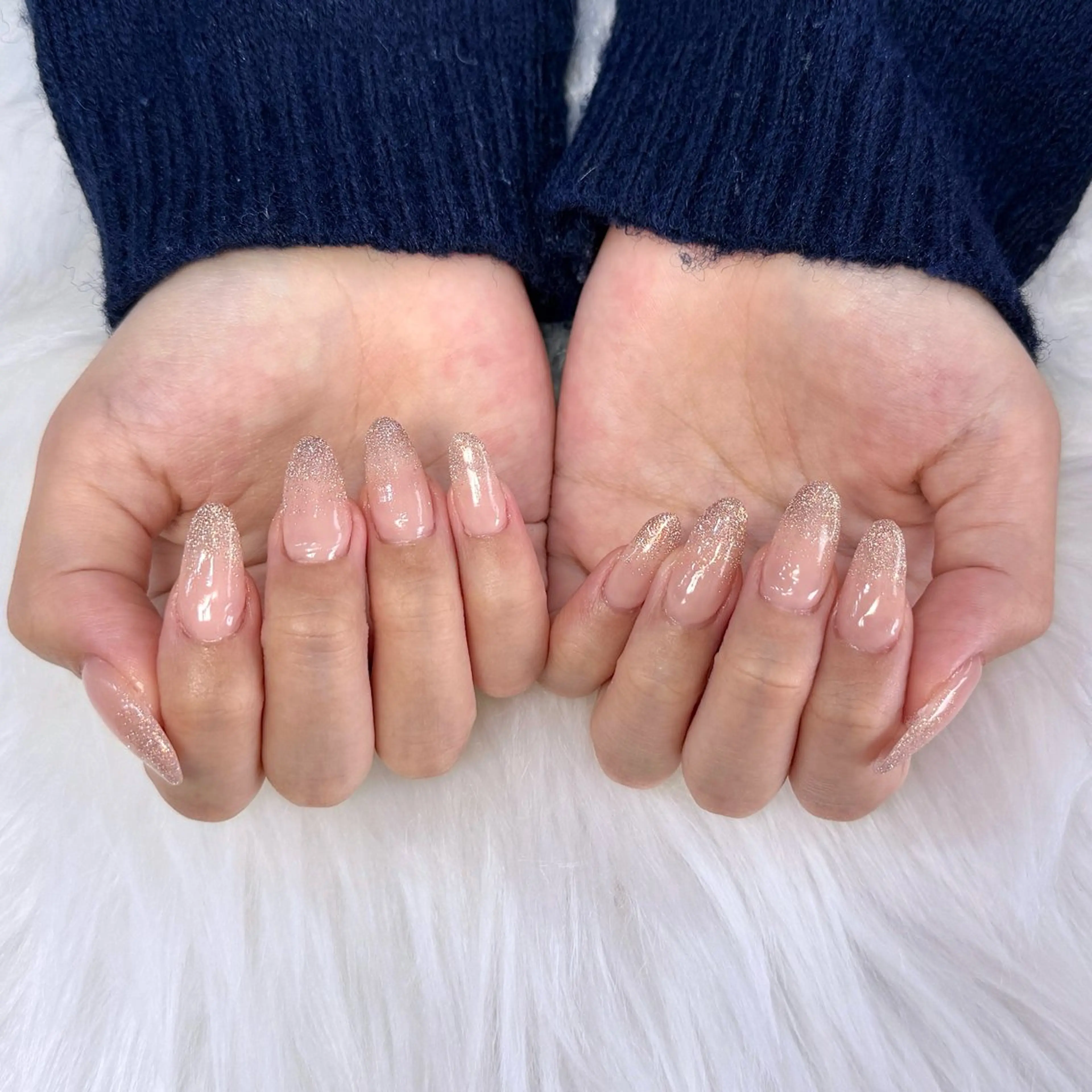 ネイル ハンドネイル ハンドケア 🎀うかん 🎀チップ長さ出しのネイルデザイン