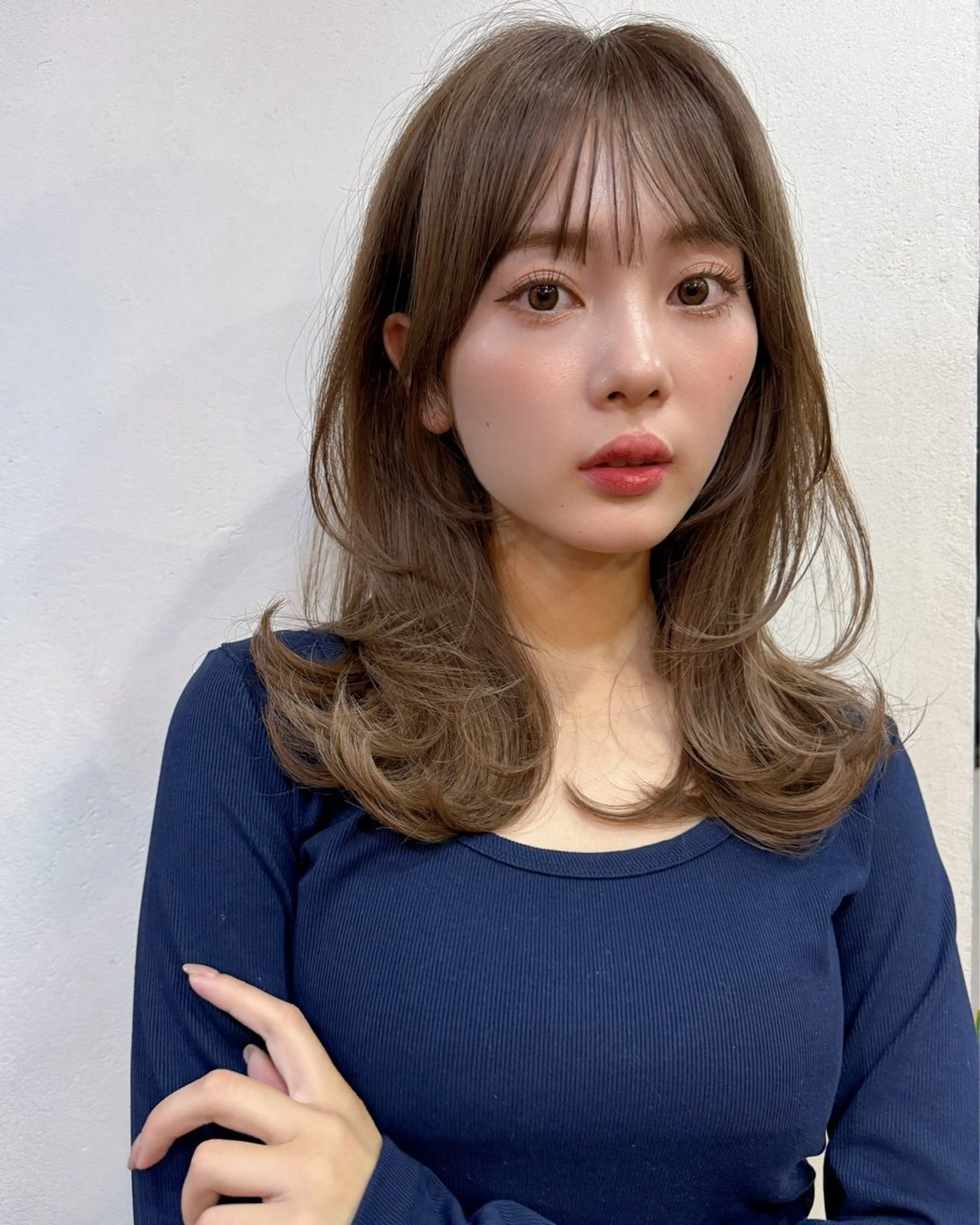 セミロング カラー 似合わせレイヤー 🇰🇷荒木洋文のヘアスタイル