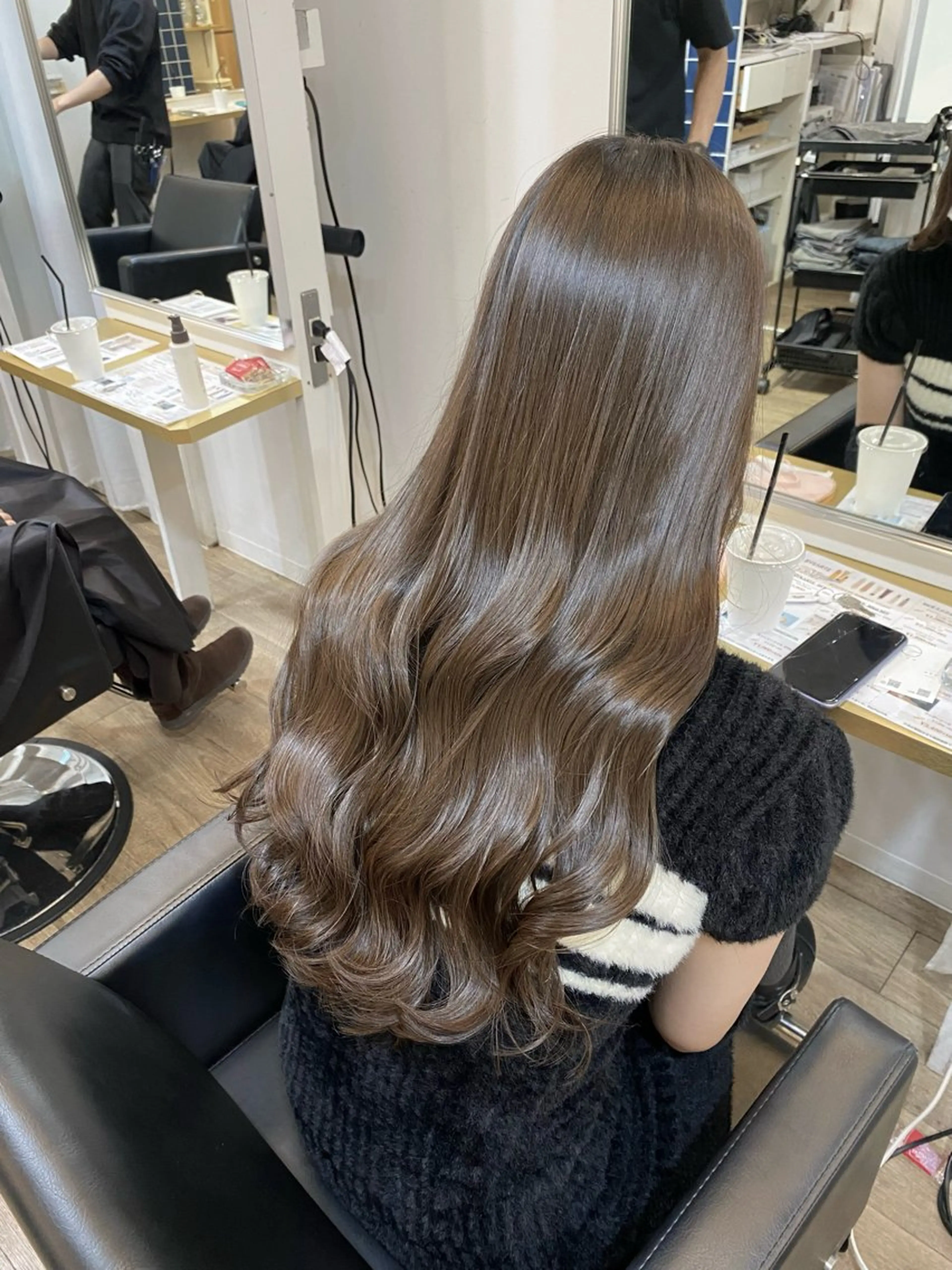 ロング カラー 透明感カラー グレージュ カット ヘアカラー みやび🫧髪質改善 🫧透明感カラー🫧のヘアスタイル