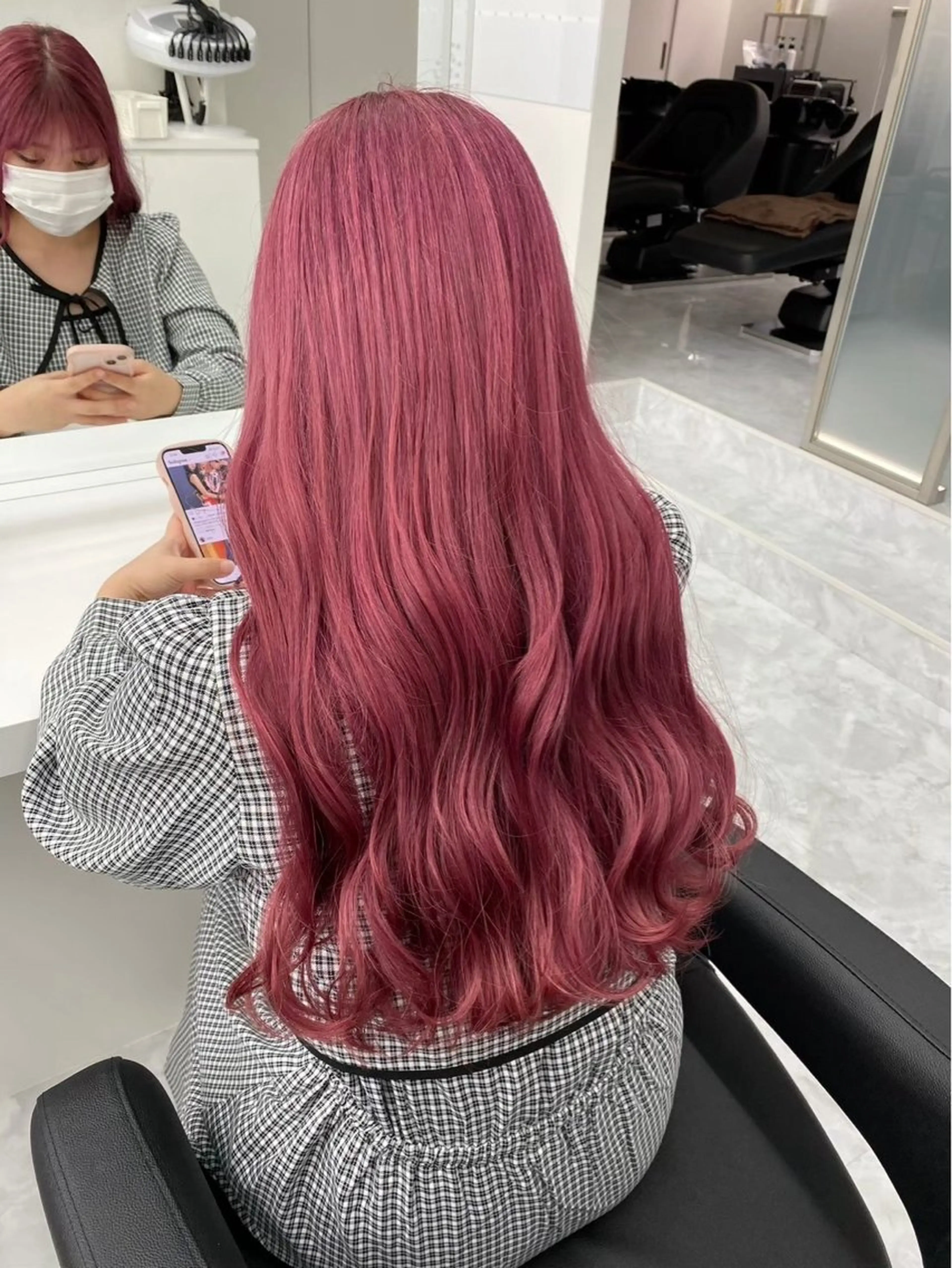 ロング カラー mina/暖色カラー 🥀韓国カット🥀のヘアスタイル