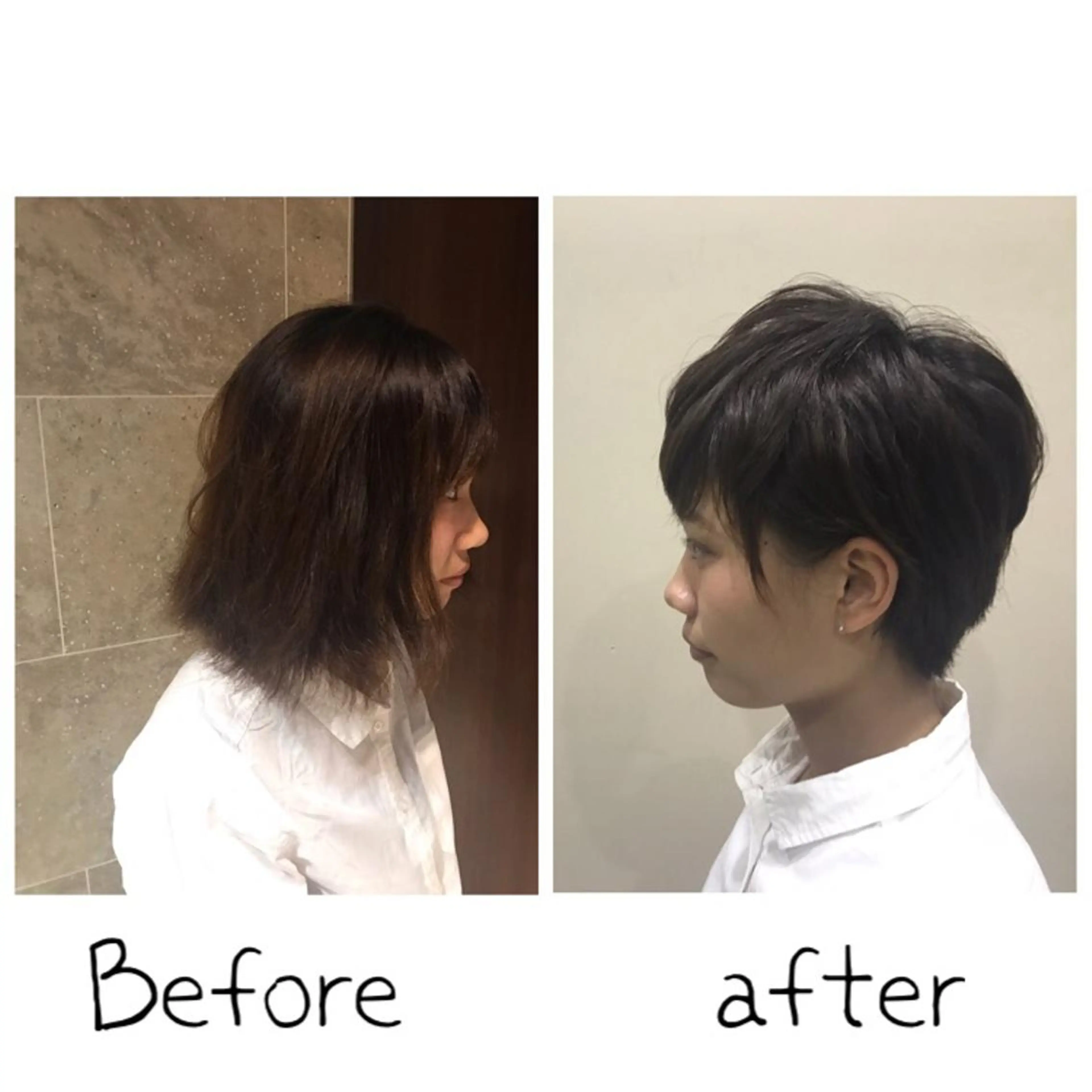 ショート 韓国レイヤー×透明感 髪質改善　武田涼のヘアスタイル