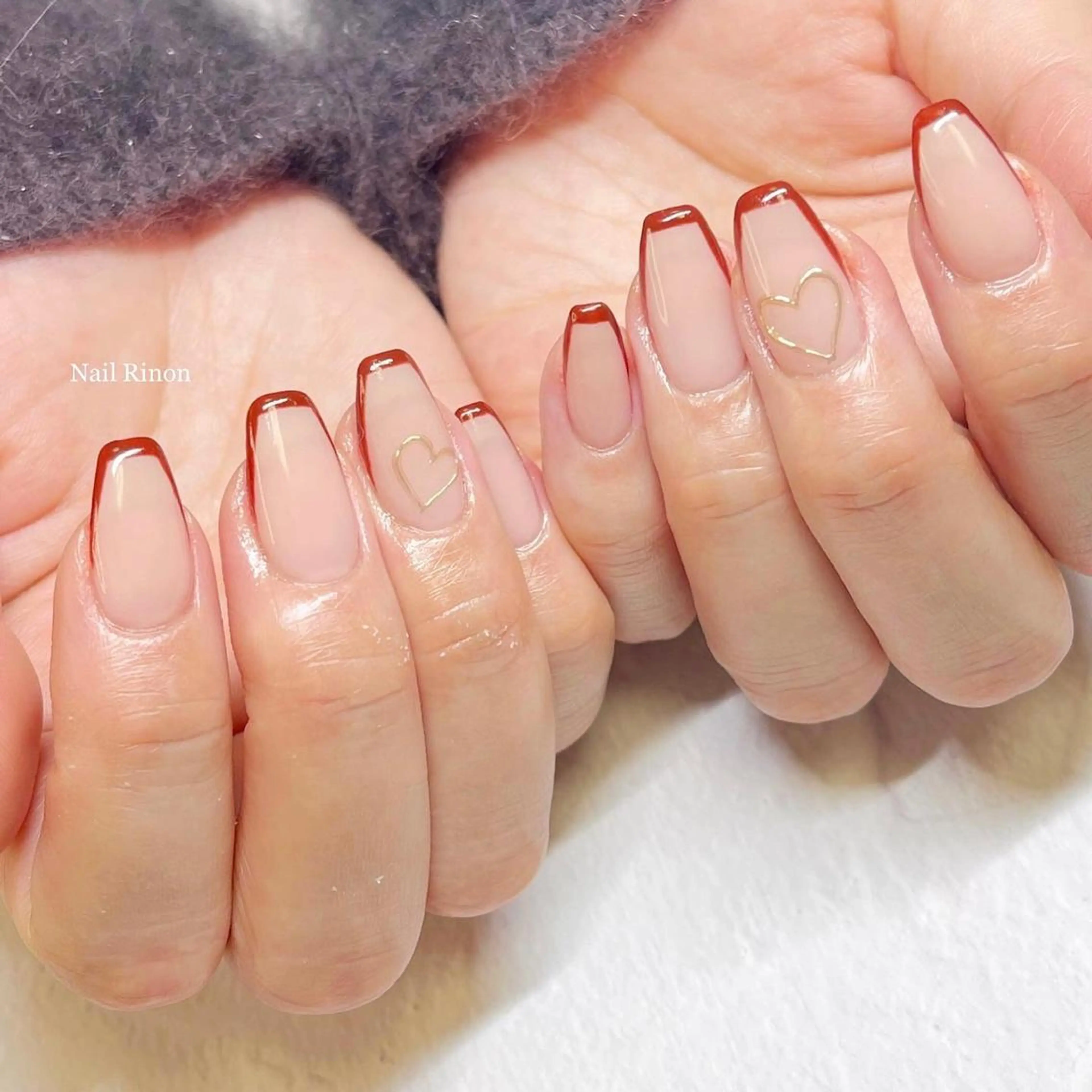 ネイル バレンタイン ハンドネイル Nail Rinonのネイルデザイン
