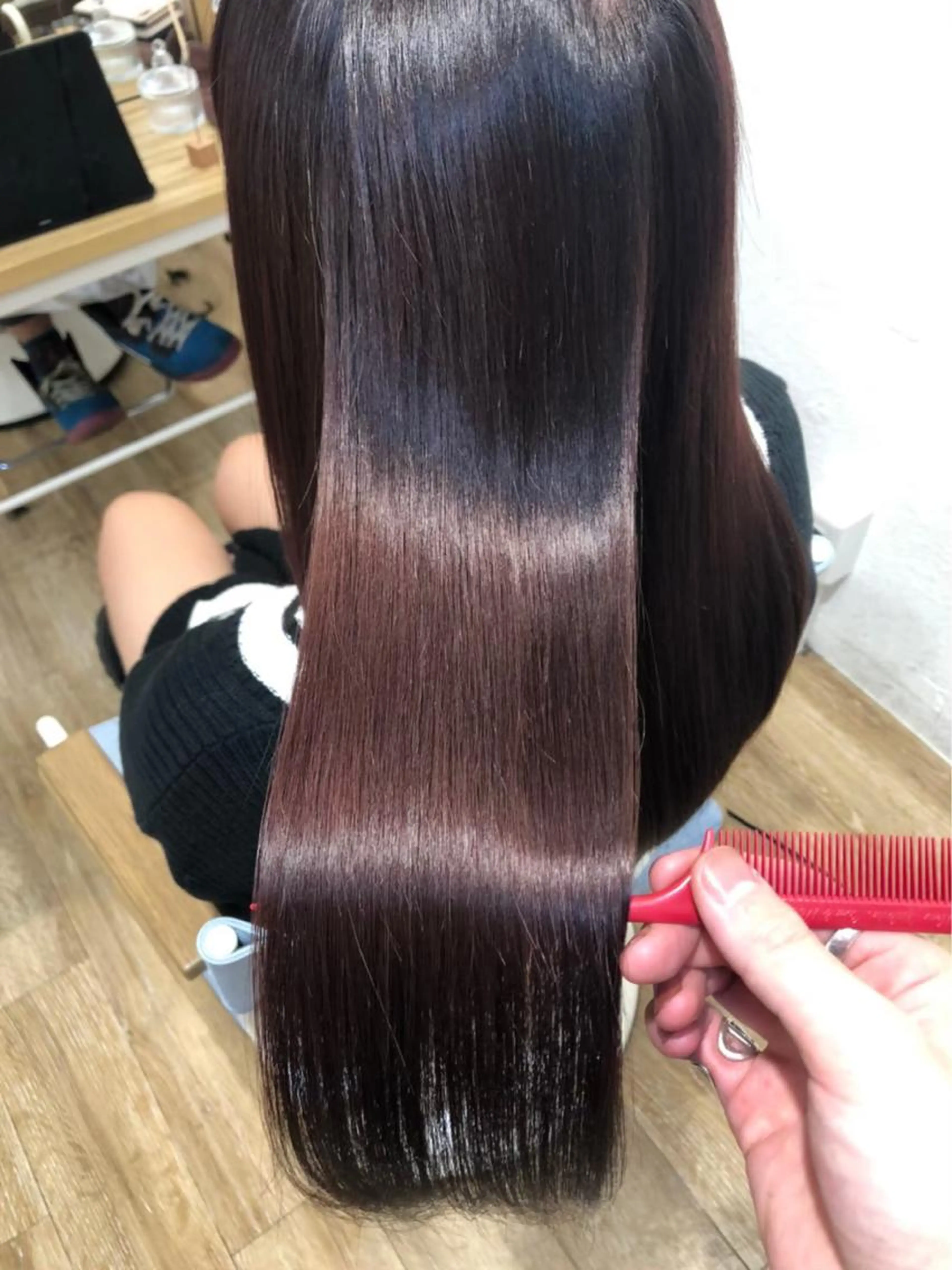 ⭐️超最新⭐️ケラチン酸熱髪質改善+艶カラー+カットの写真