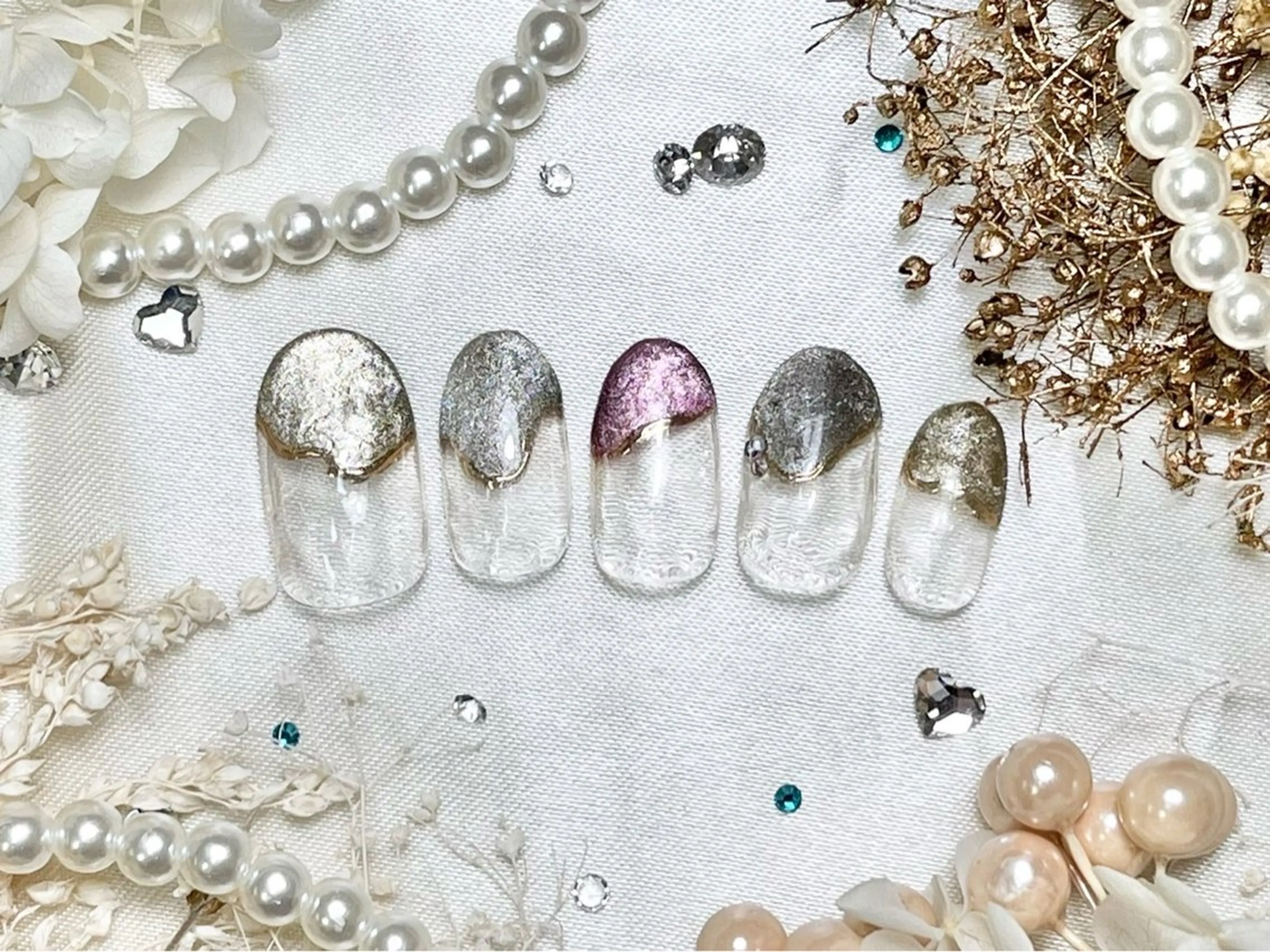 ネイル ハンドネイル ネイルPetit Ribbonのネイルデザイン