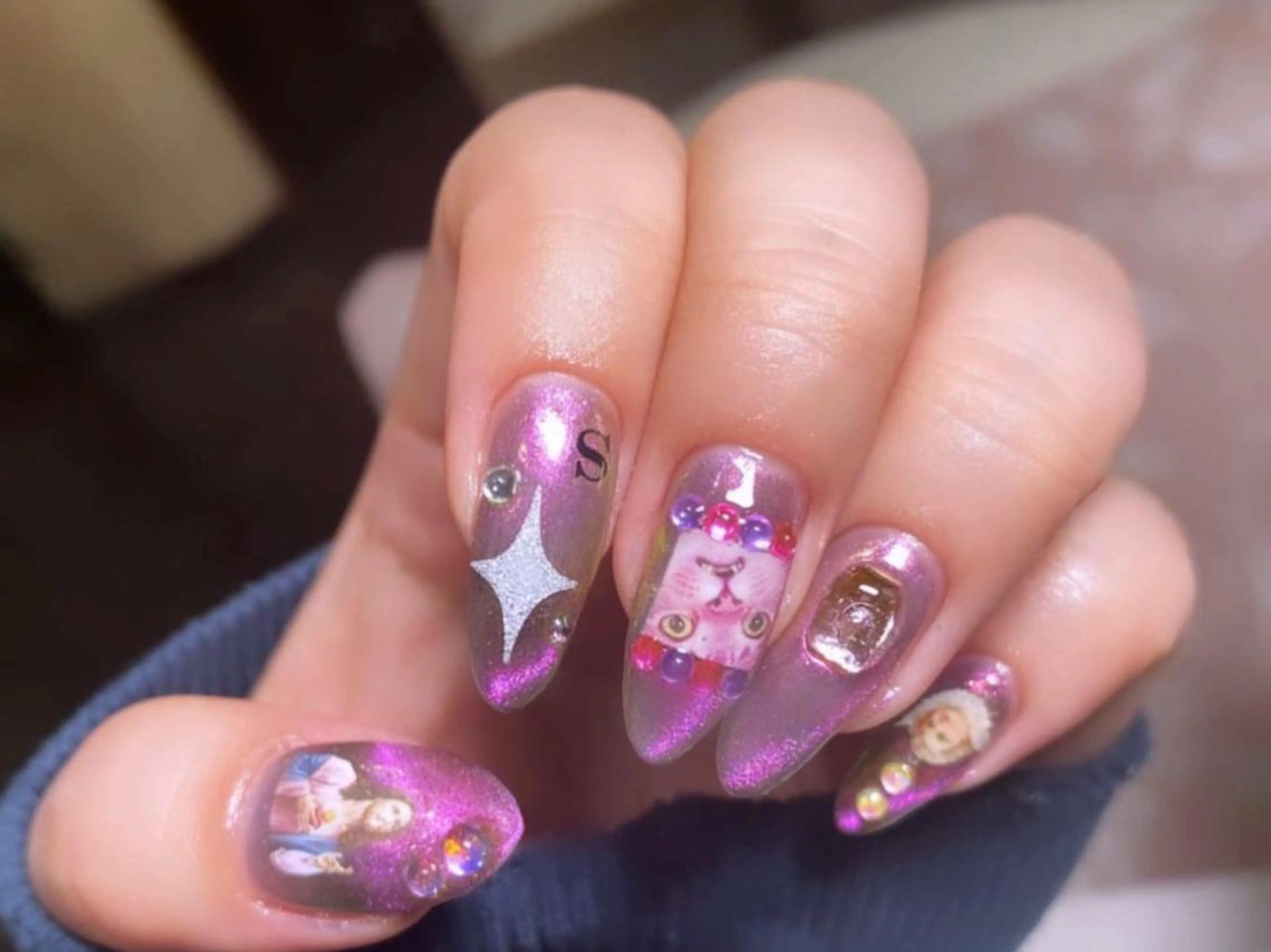 ネイル マグネットネイル SHINee 袖ヶ浦のネイルデザイン