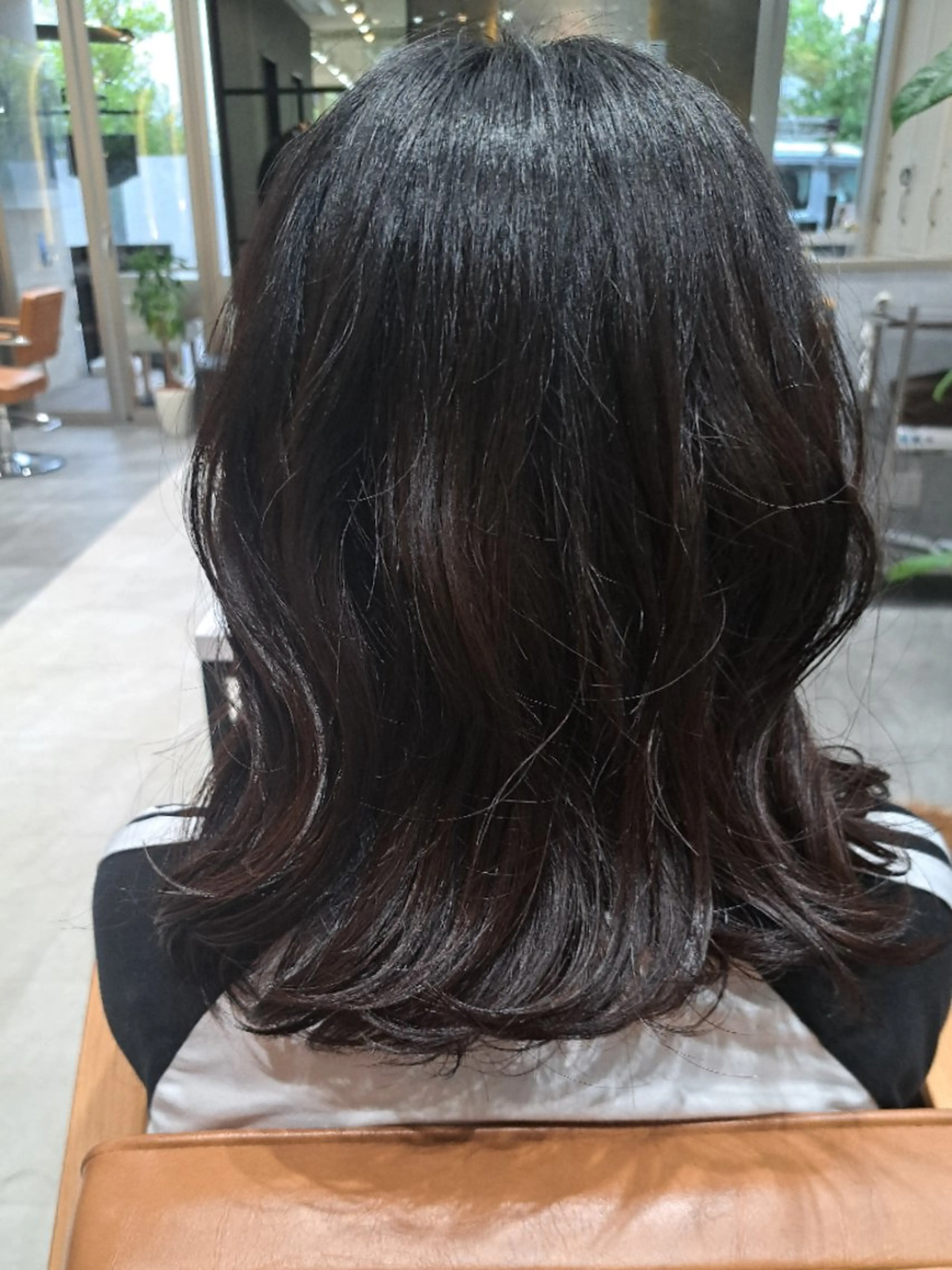 ミディアム パーマ ミディアムパーマ くせ毛 カット パーマ 関口 知佳のヘアスタイル