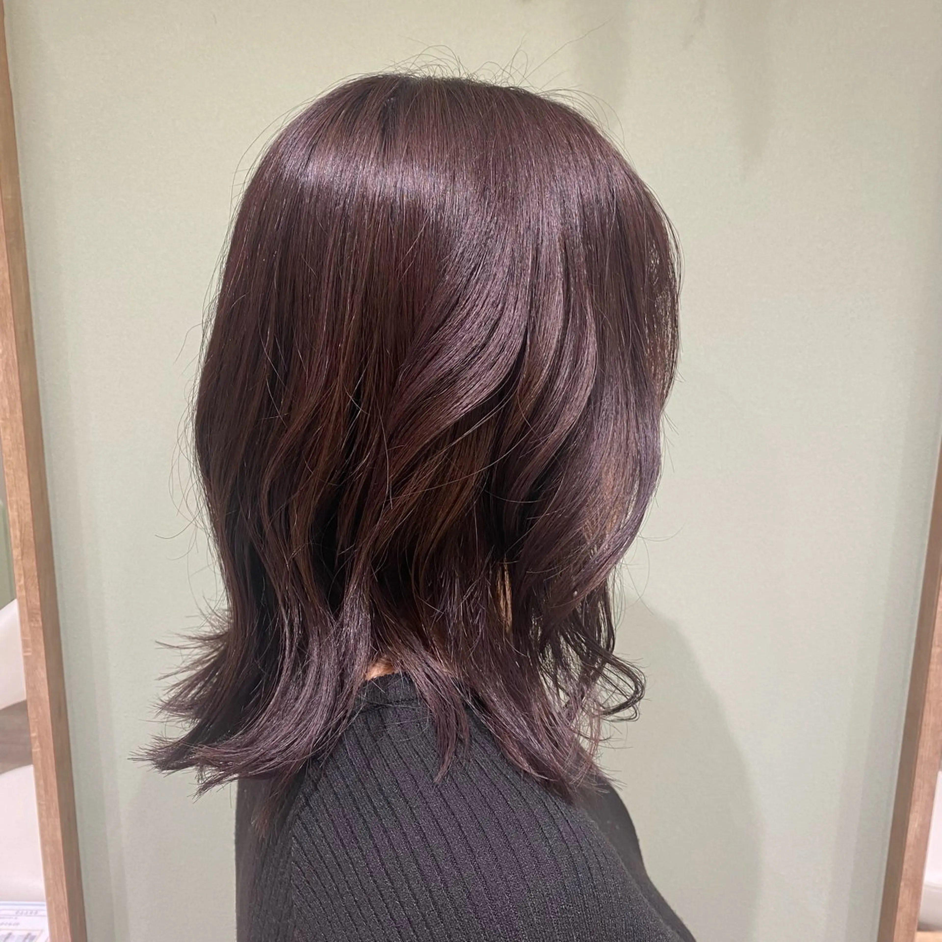 ミディアム カラー アッシュ 透明感カラー ラベンダーカラー ラベンダーアッシュ ase.糸島店所属・UEDA AYAのヘアスタイル