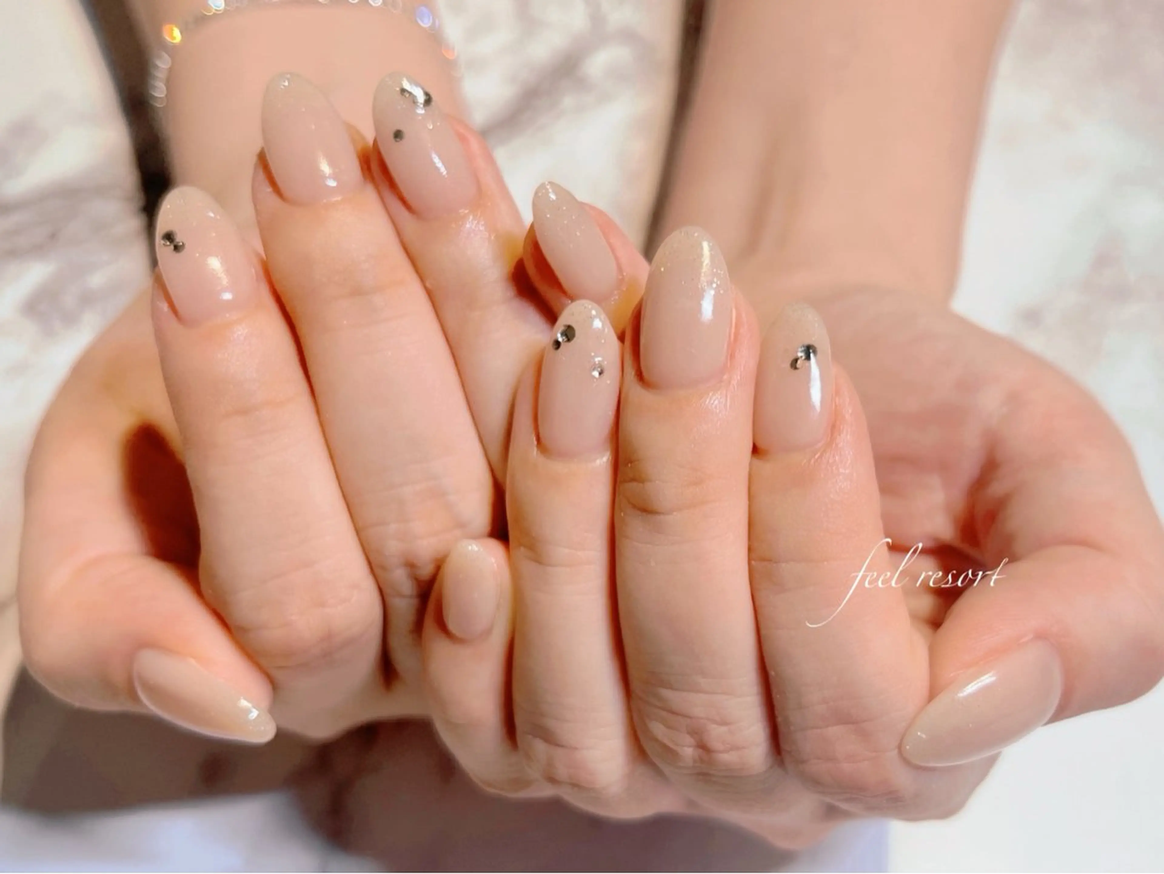 ネイル 長さ出し フットネイル フレンチネイル ジェルネイル ガラスフレンチ ハンドネイル Lien(リアン) 銀座駅6分のネイルデザイン