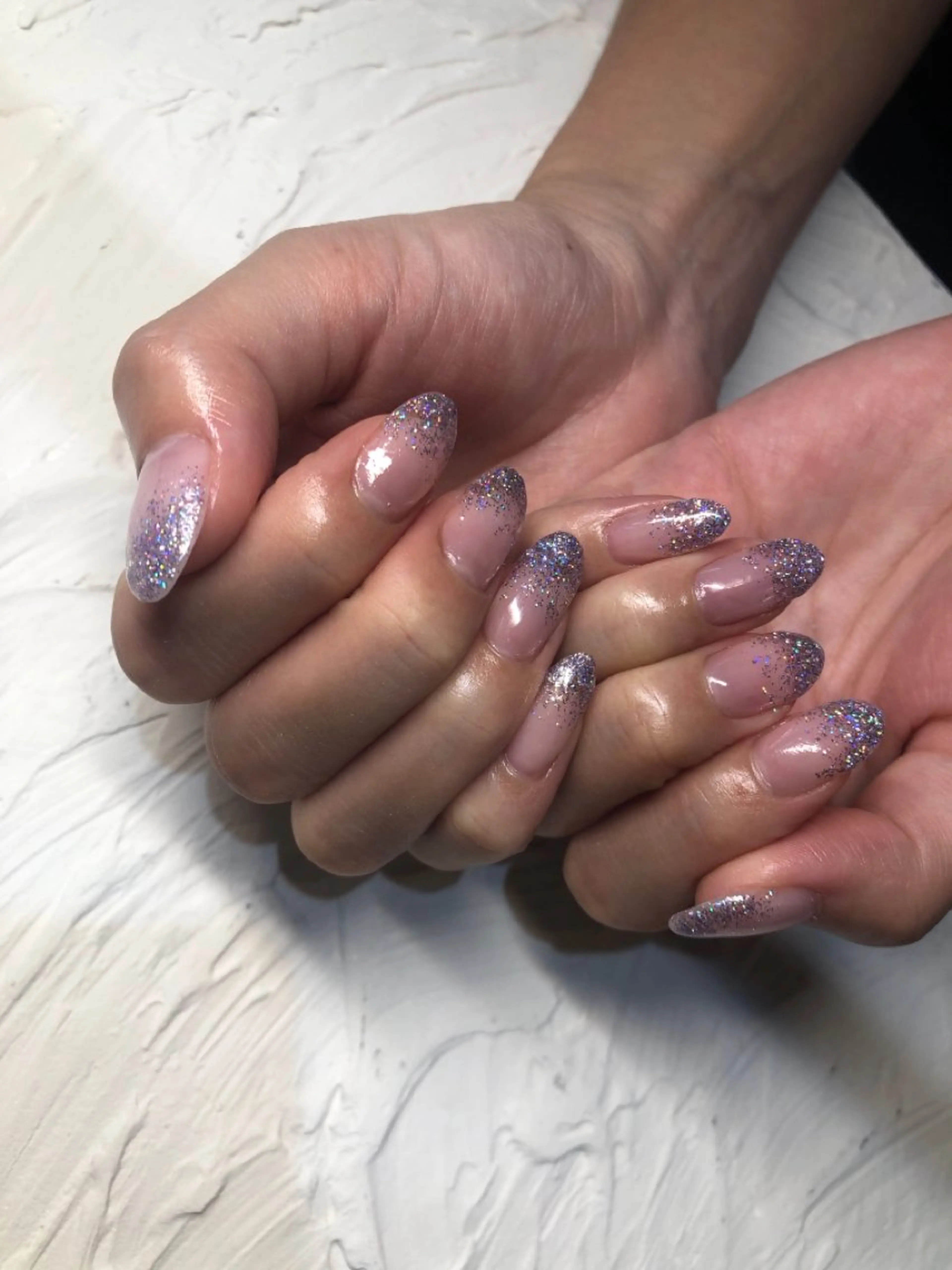 ネイル グラデーション キラキラネイル ラメ(グリッター) ラメグラデーション MANAMI W【今福鶴見店】のネイルデザイン