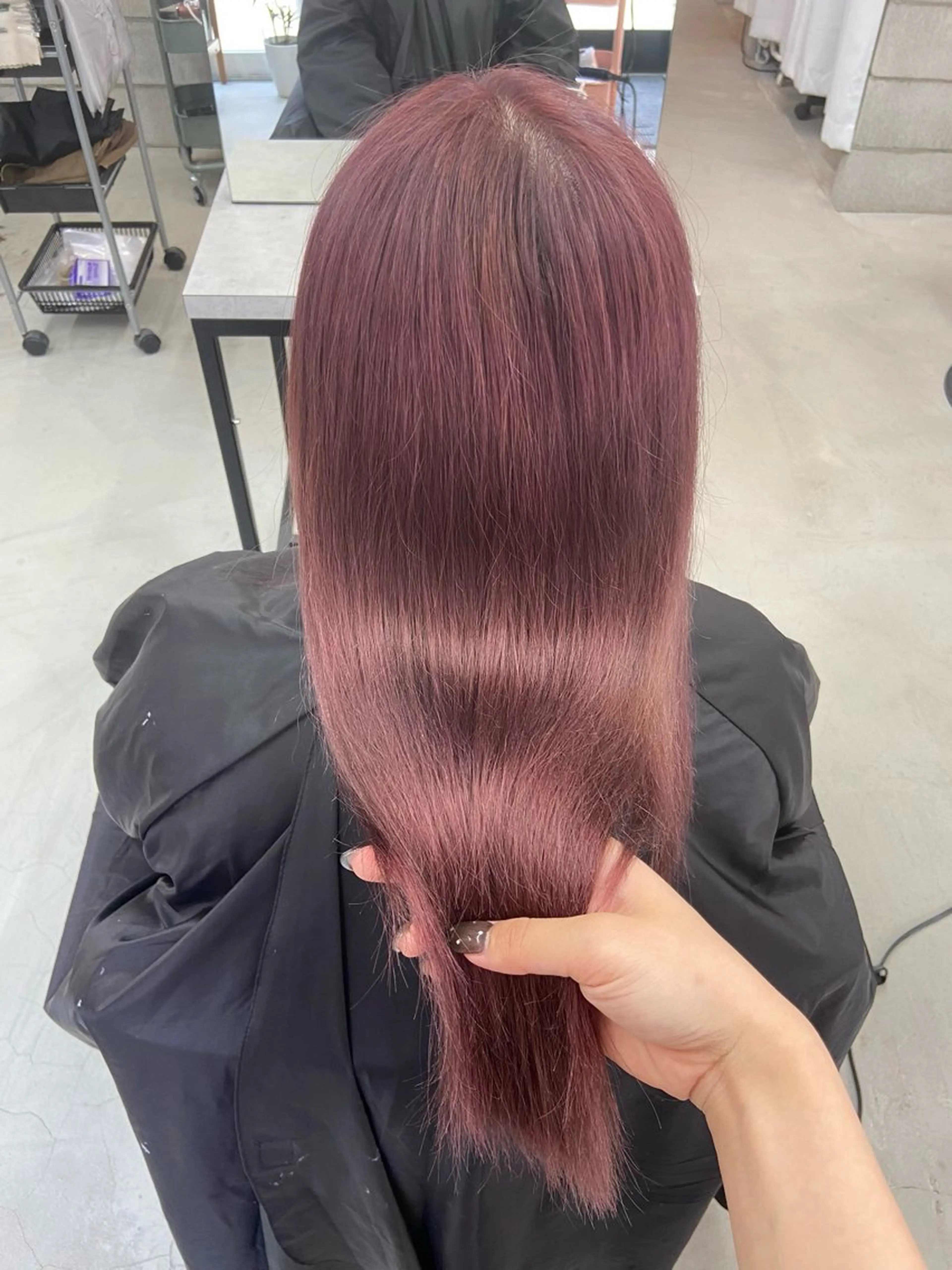 ロング カラー ブリーチ ラベンダーカラー ピンクカラー ピンクラベンダー ヘアカラー 韓国風愛されヘア 🇰🇷RITO🎀のヘアスタイル