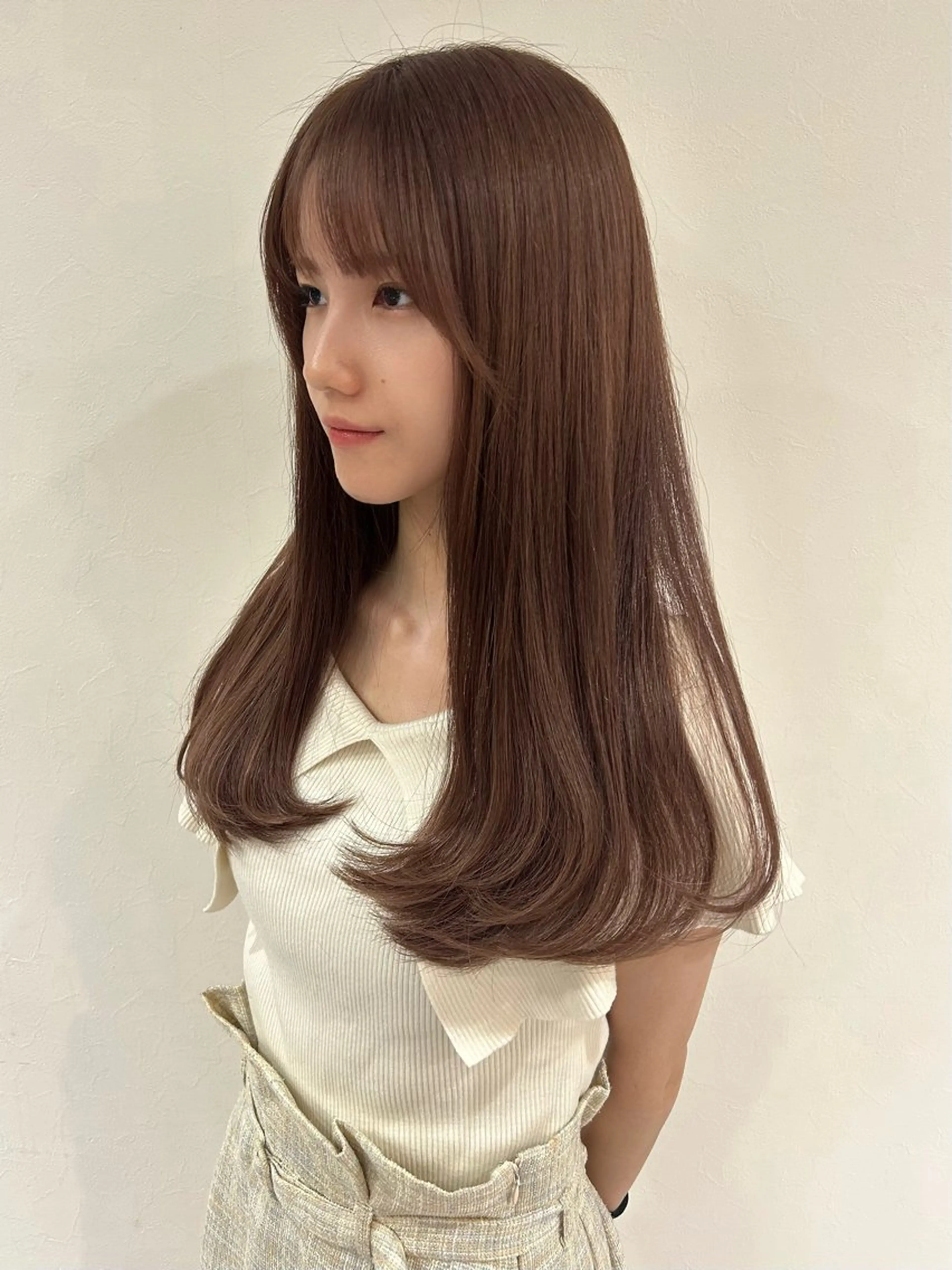 ロング カット Ami♡ ピンク/ラベンダーのヘアスタイル