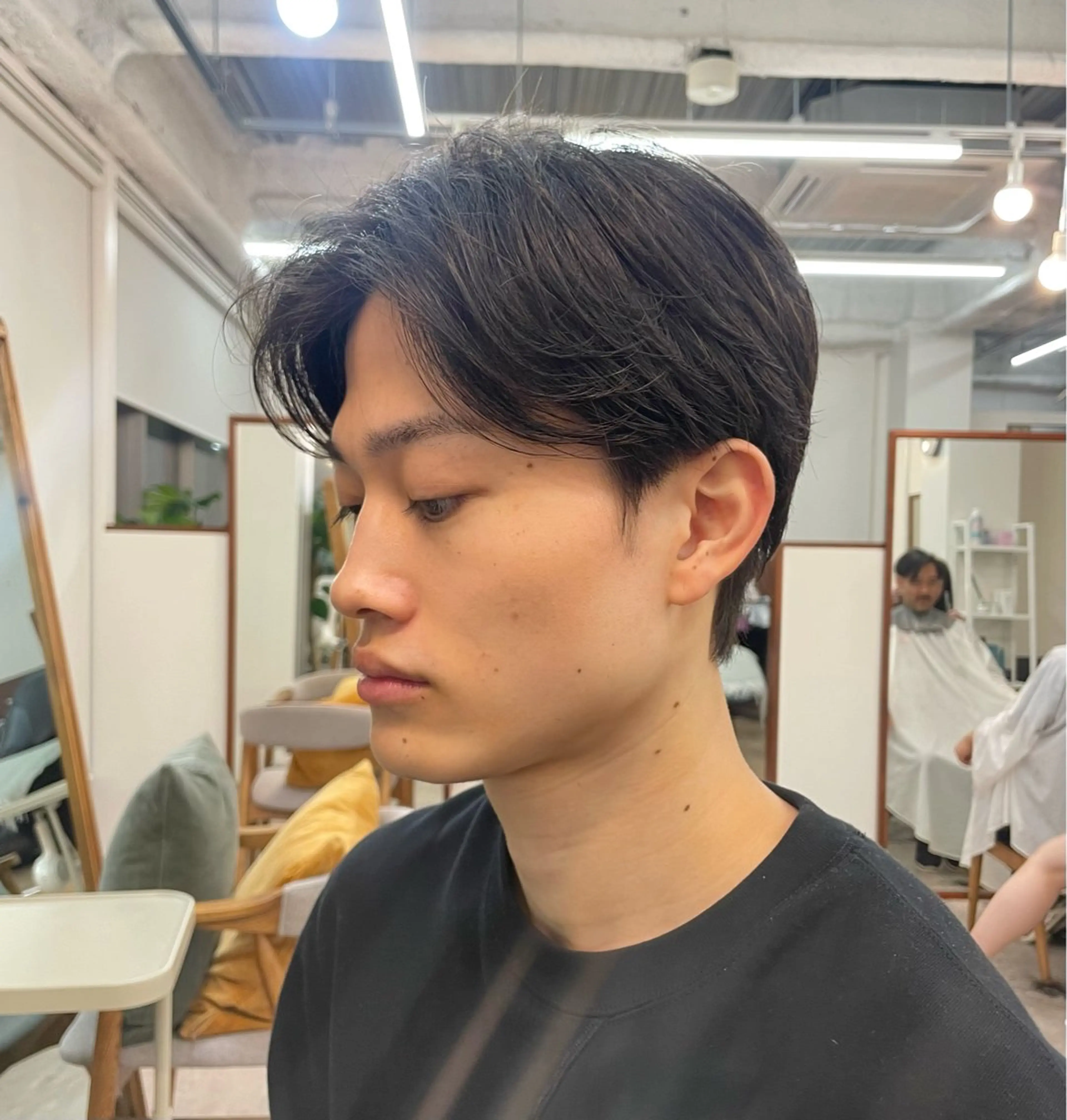 メンズ センターパート カット パーマ hana✂︎メンズ ニュアンスパーマのヘアスタイル