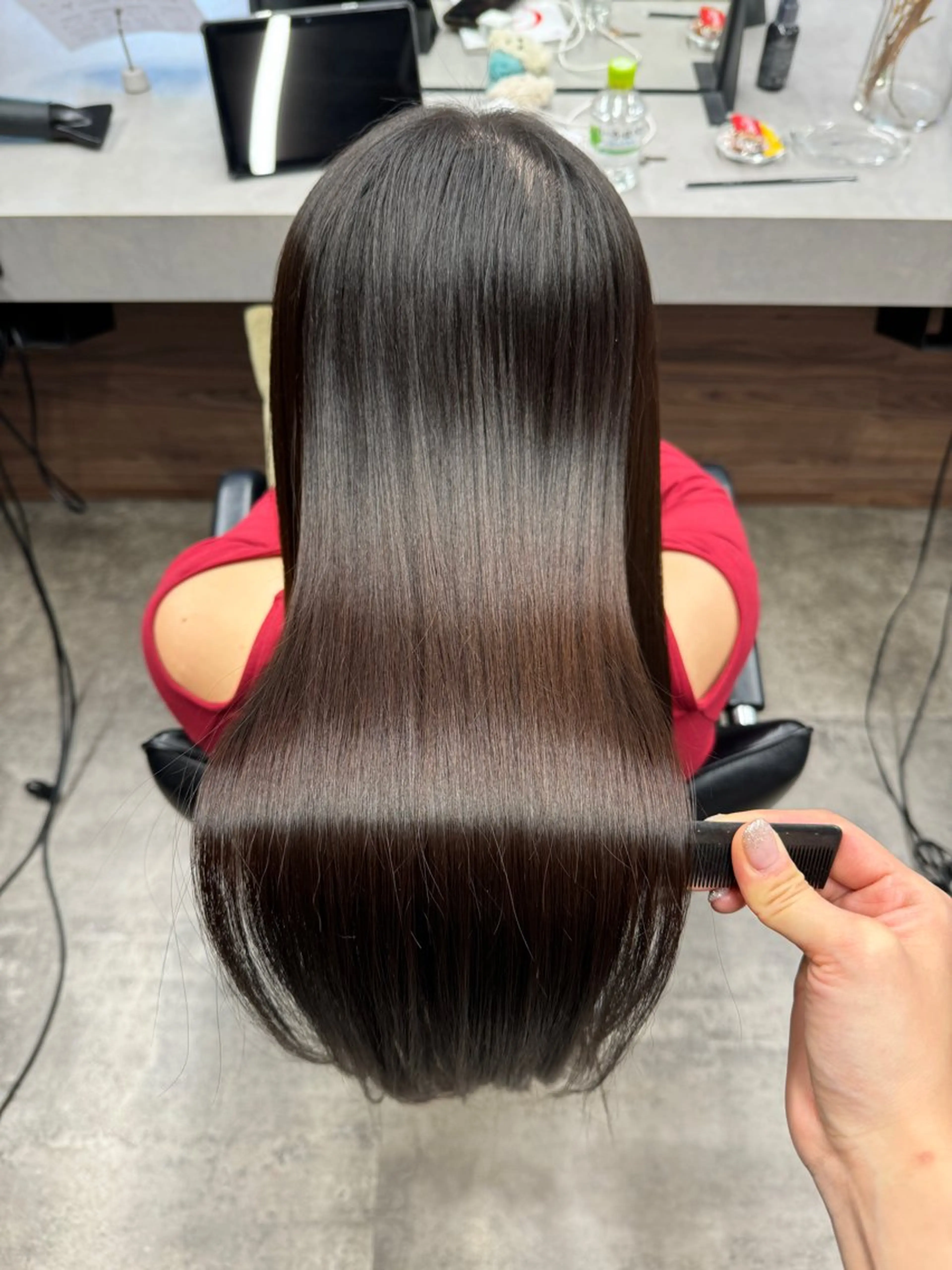 ロング カット 縮毛矯正 髪質改善/艶髪 MINAMIのヘアスタイル