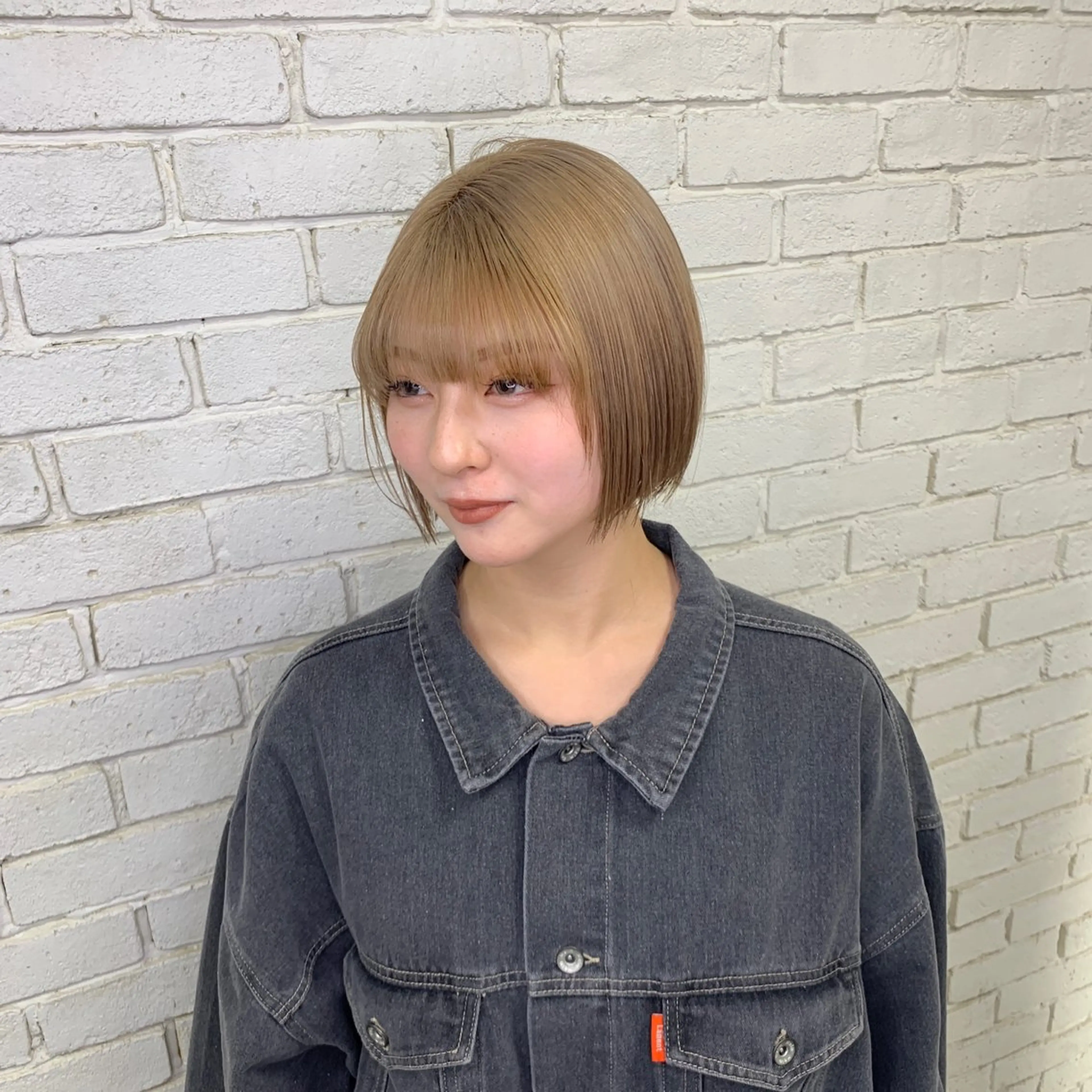 ショート カラー ボブ カット ヘアカラー 🌈難波🌈ベージュ カラー【ヒロム】のヘアスタイル