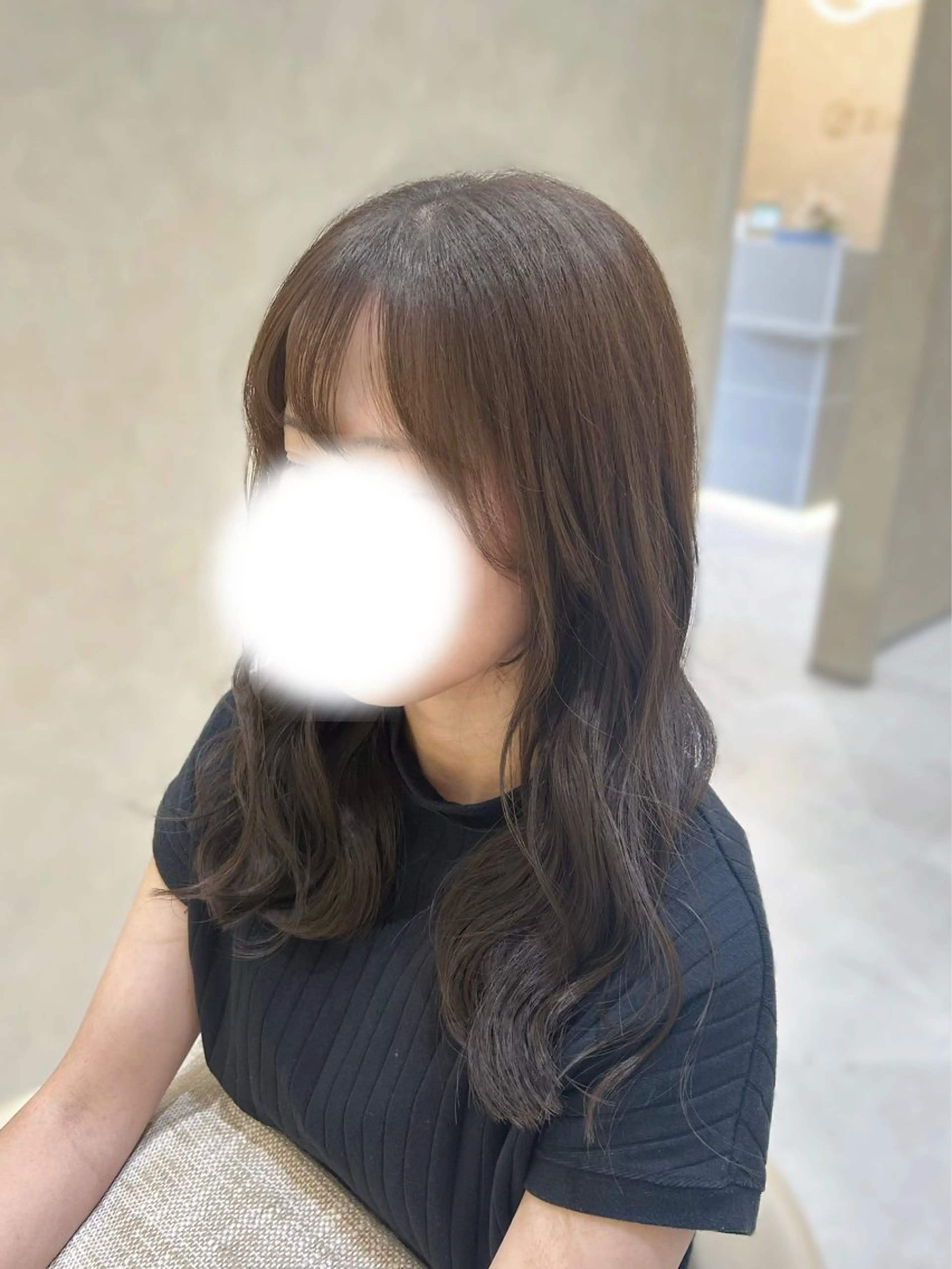 ミディアム カラー ベージュカラー オリーブベージュ ヘアカラー zina ୨୧˖* moeのヘアスタイル