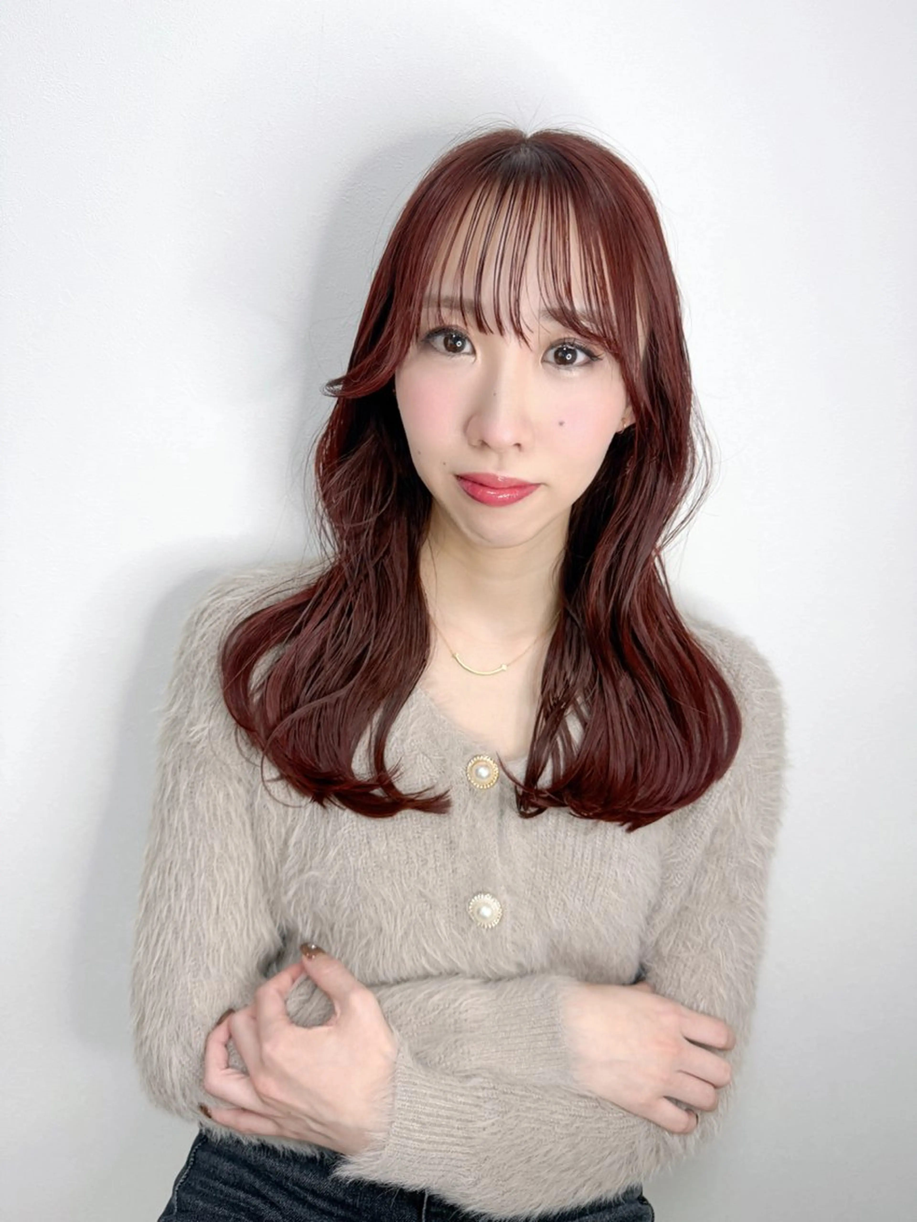 セミロング ボブ 髪質改善 韓国風ヘア レイヤーカット 縮毛矯正 ボブ・レイヤー・縮毛 /内藤康太のヘアスタイル