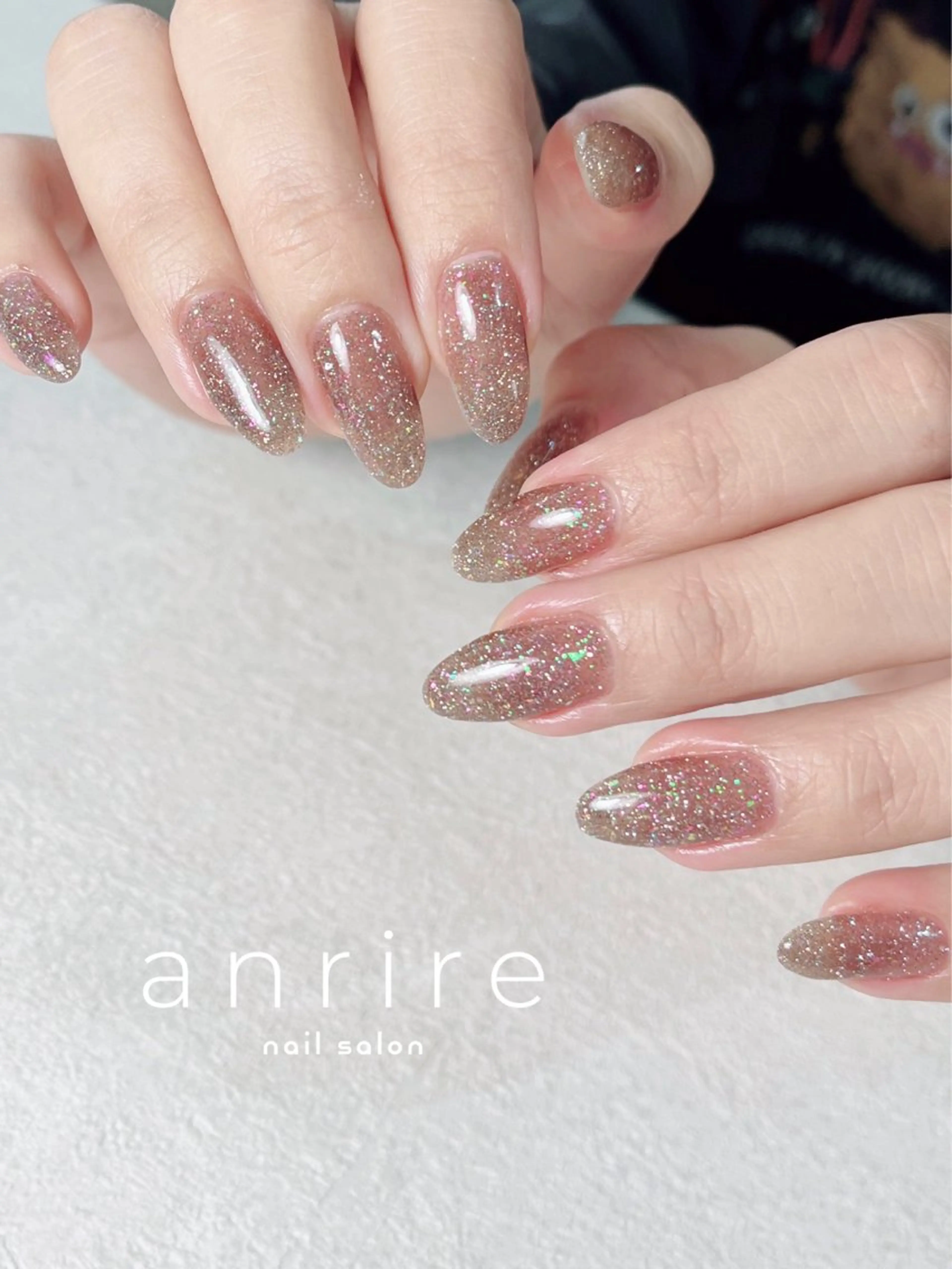 ネイル ブラウン フラッシュネイル ジェルネイル キラキラネイル ワンカラーネイル ハンドネイル nail salon anrire〜アンリール〜所属・nailsalon anrireのネイルデザイン