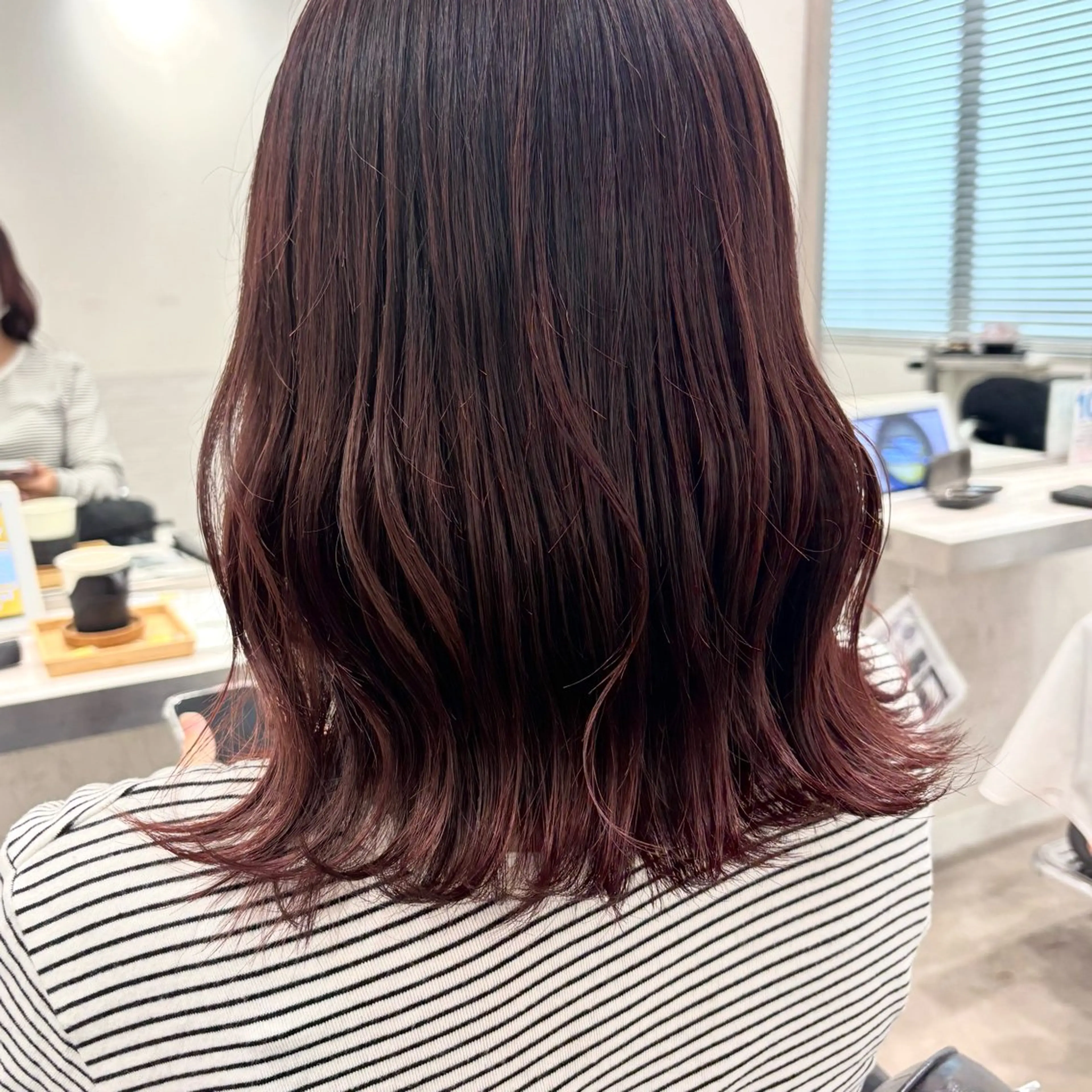 ミディアム カラー 髪質改善/縮毛矯正/ 暖色カラー🎀🪞のヘアスタイル