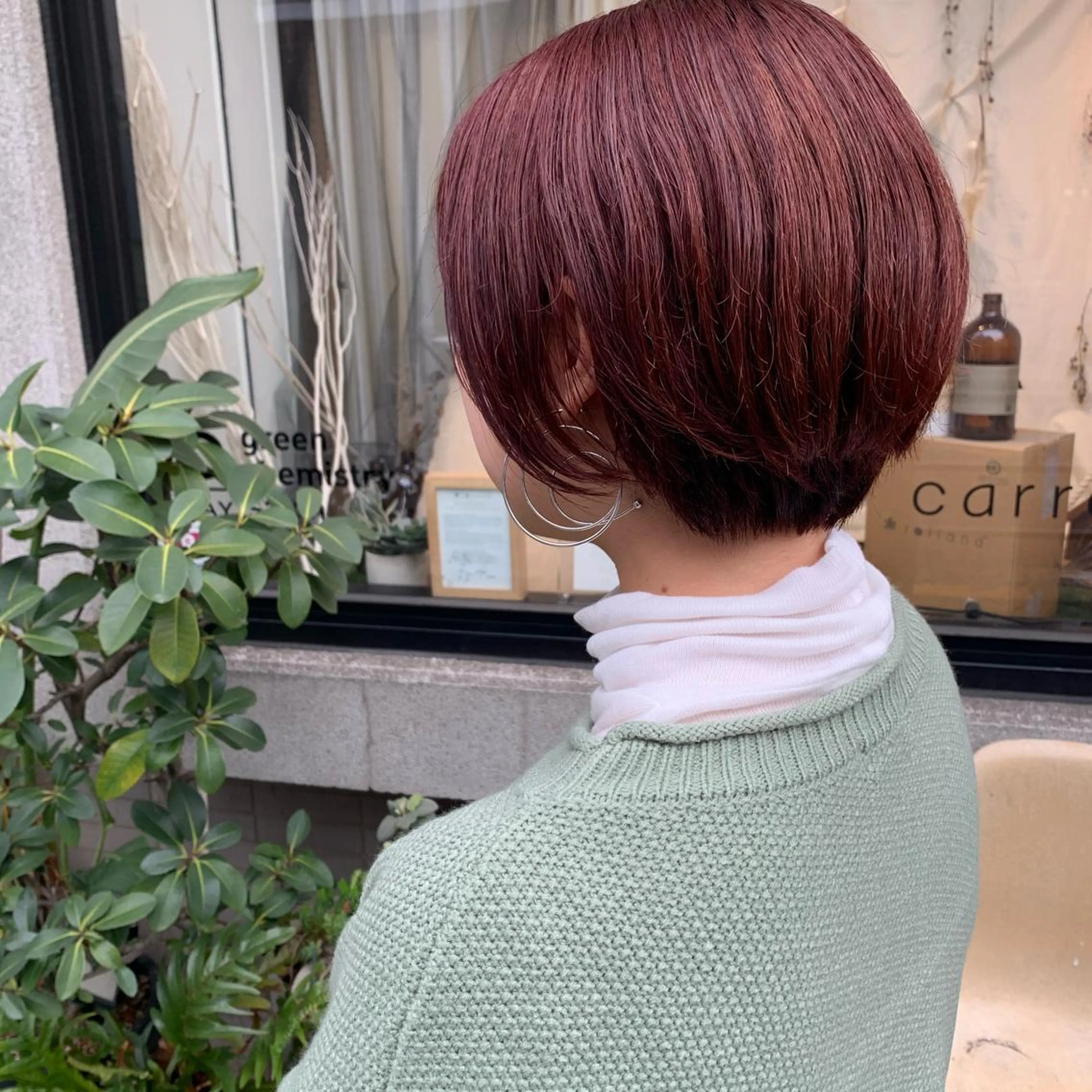 ショート ヘアカラー トリートメント 艶髪color💎髪 質改善ストレート大吉のヘアスタイル