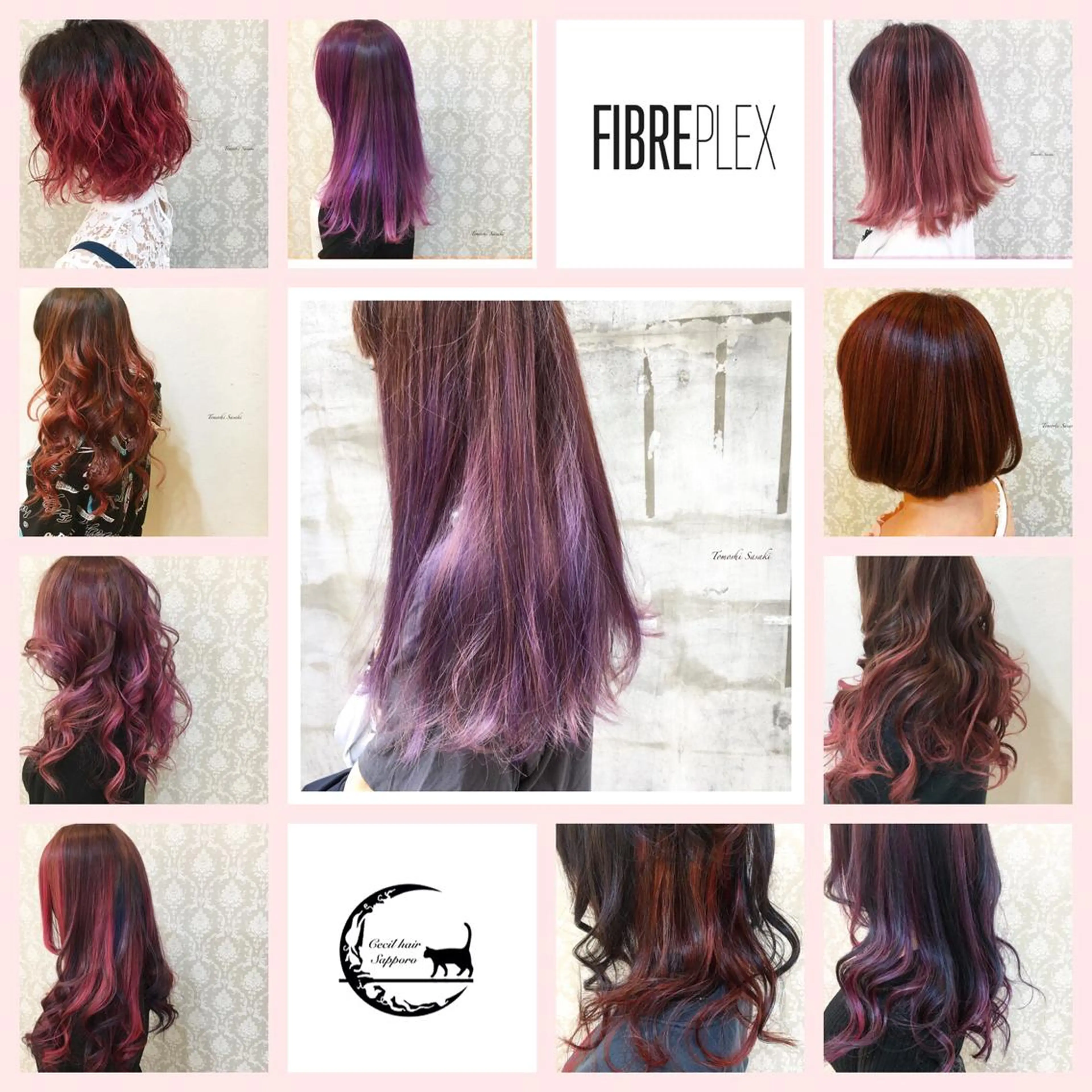 カラー ピンクカラー ササキ トモシのヘアスタイル
