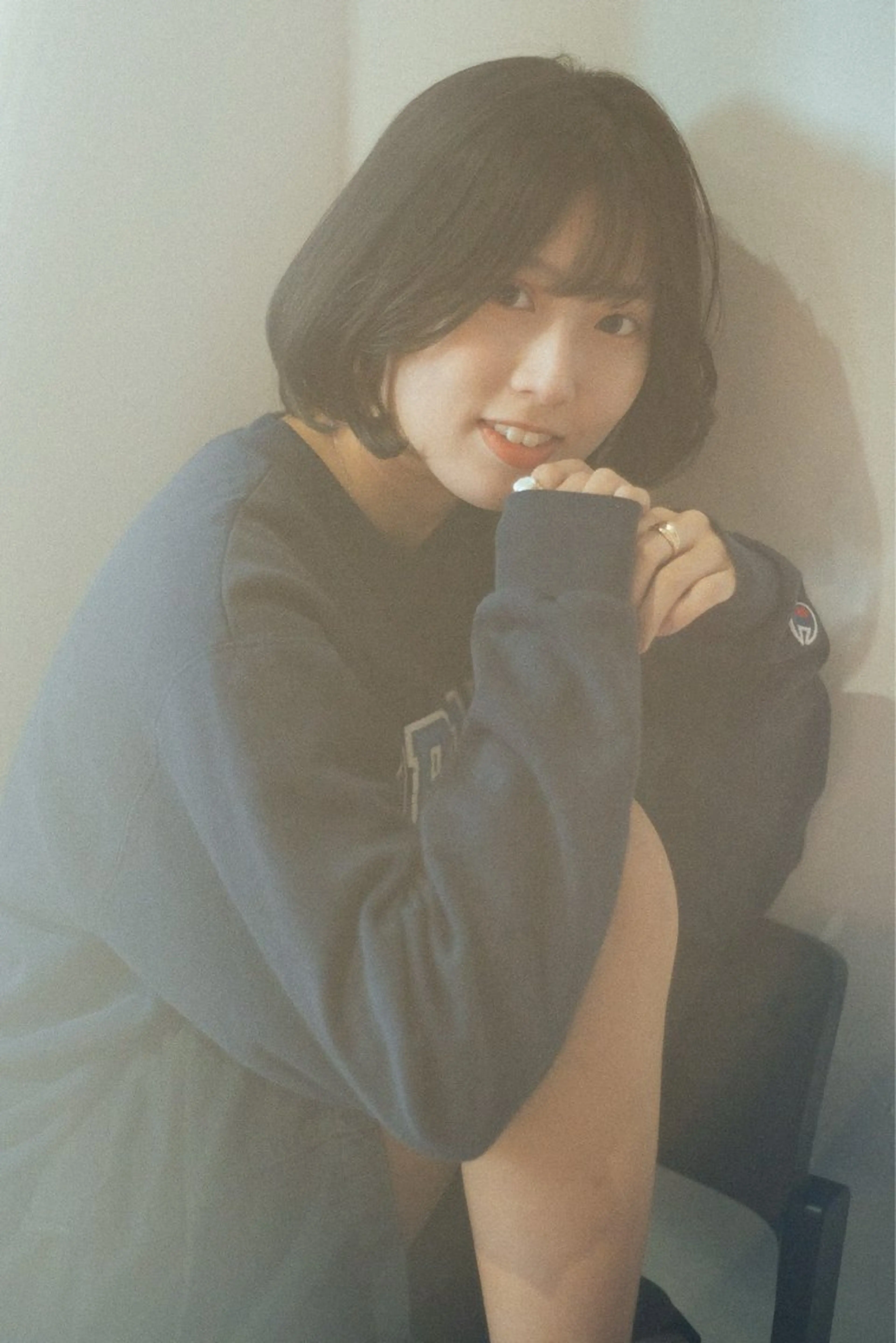 ミディアム カラー ボブ 韓国風ヘア カット ヘアカラー トリートメント 1inch所属・透明感カラー/似合わ せカット/亀井唯登のヘアスタイル